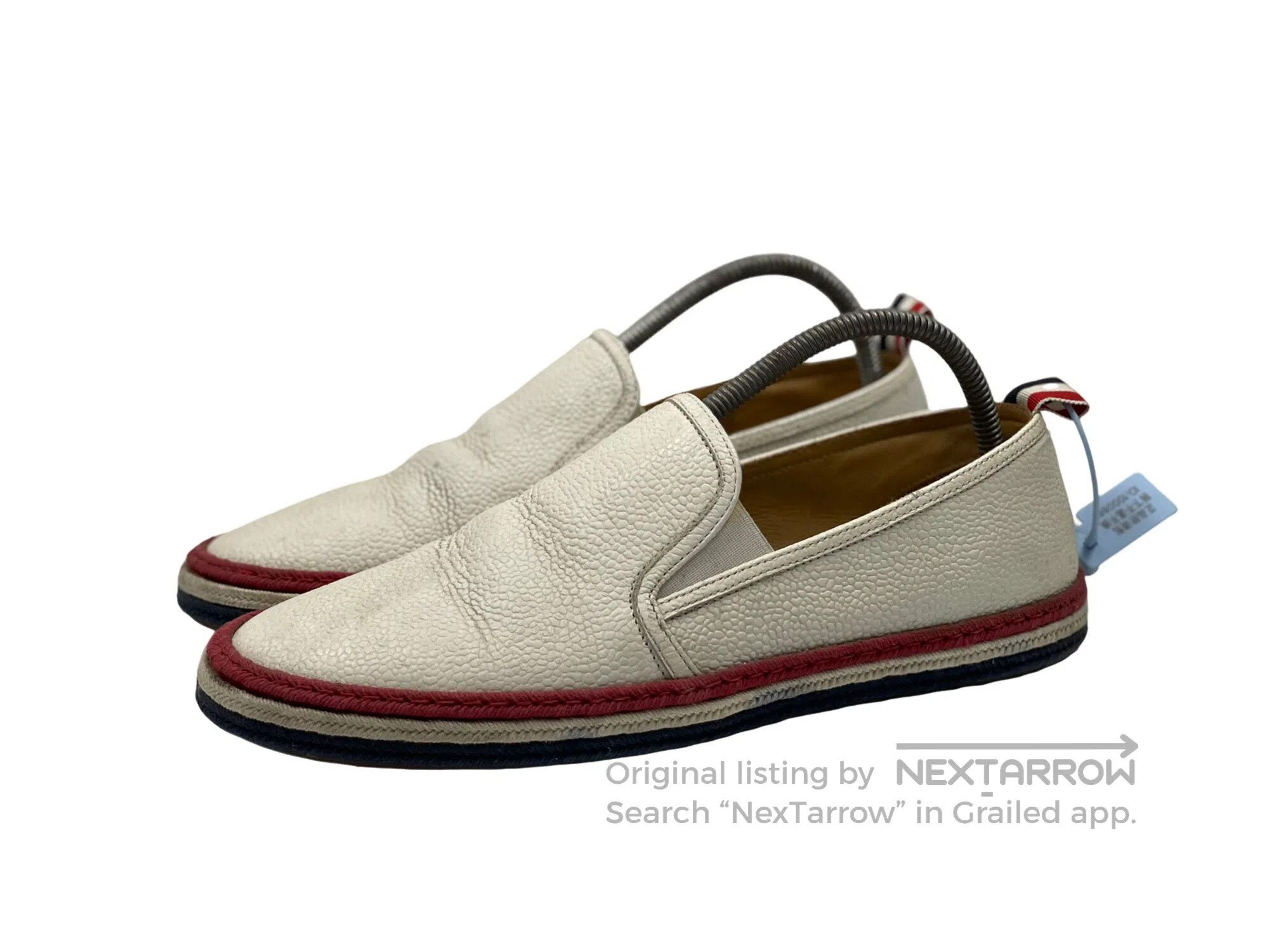 Thom Browne Thom Browne White Leather Slip-on Casual Shoes Size US 8 / EU 41 - 1 Thumbnail