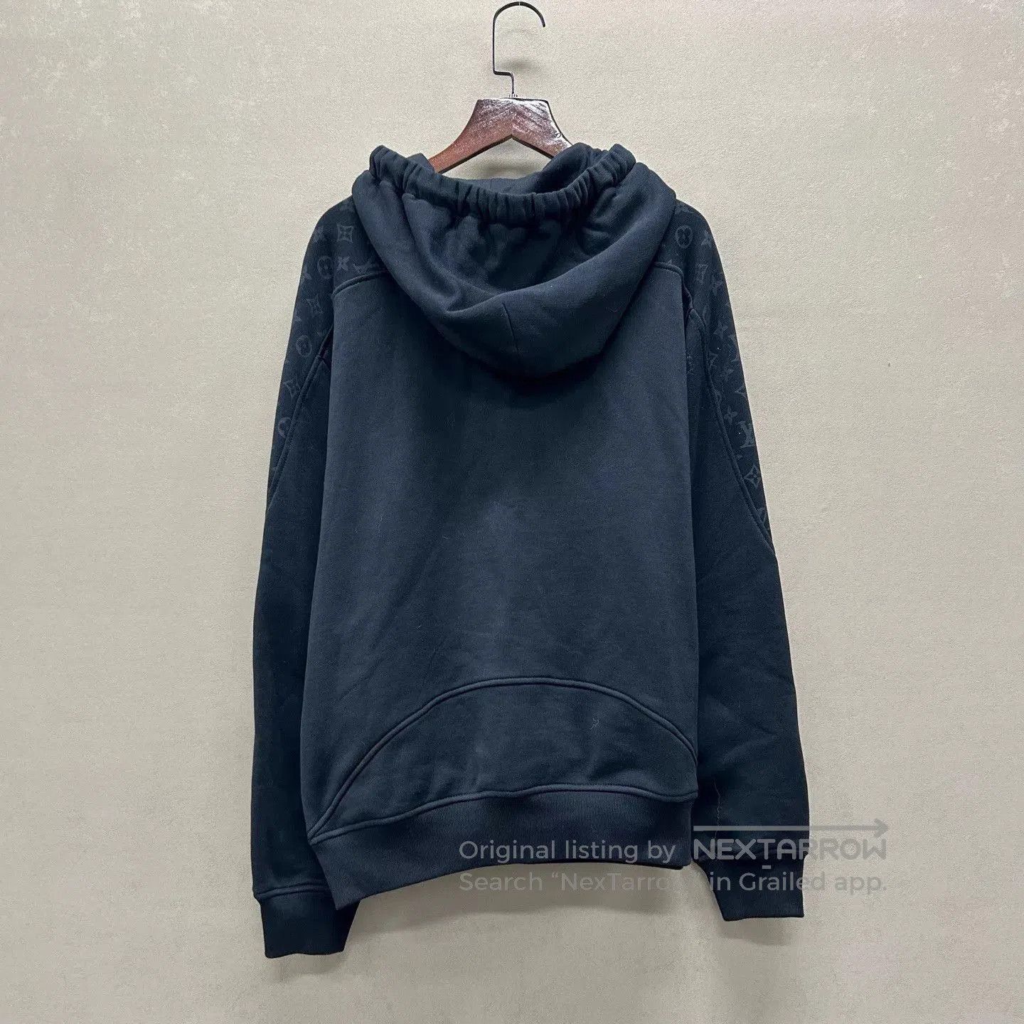 Louis Vuitton Black Patterned Hoodie with Drawstring, XS. Size US XS / EU 42 / 0 - 2 Thumbnail