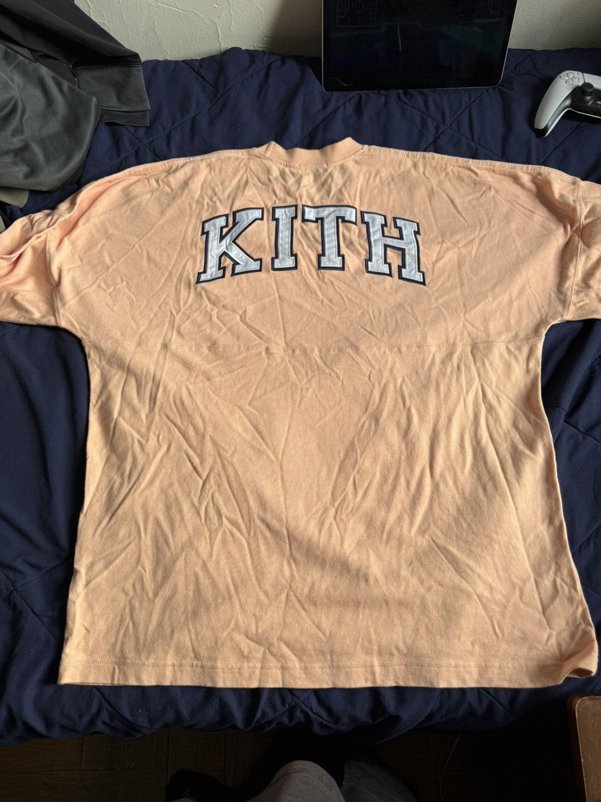 Kith Kith Track Paneled Long-Sleeve T-Shirt 'Pink' Size US M / EU 48-50 / 2 - 2 Thumbnail