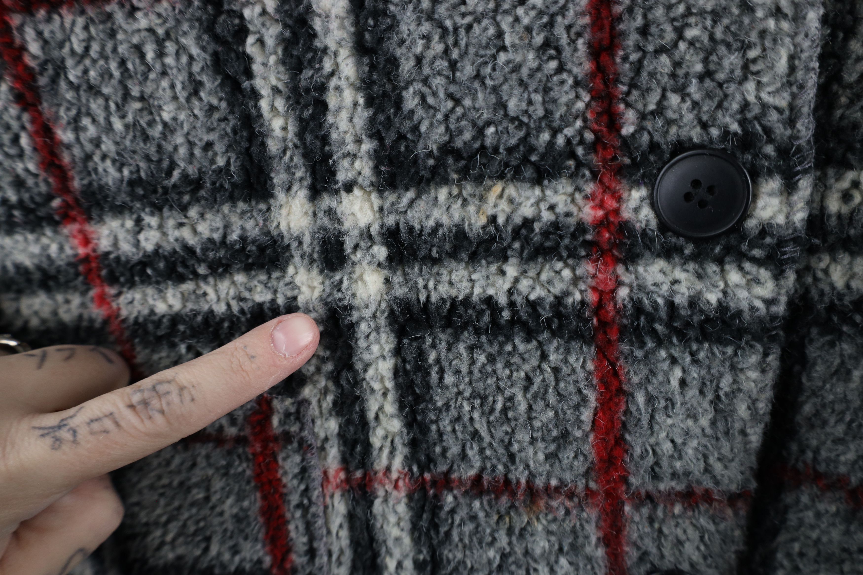 Vintage Vintage 90s Streetwear Deep Pile Fleece Cardigan Sweater USA Size ONE SIZE - 4 Thumbnail