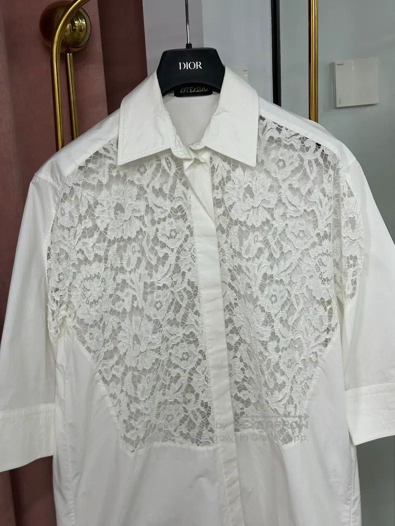Valentino Valentino Lace cut-out panel shirt long-sleeved top Size S / US 4 / IT 40 - 2 Thumbnail