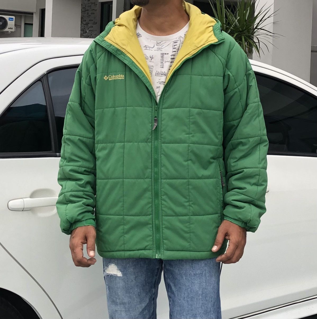Columbia Columbia Mountain Green Outdoor Padded Jacket Size US L / EU 52-54 / 3 - 2 Thumbnail
