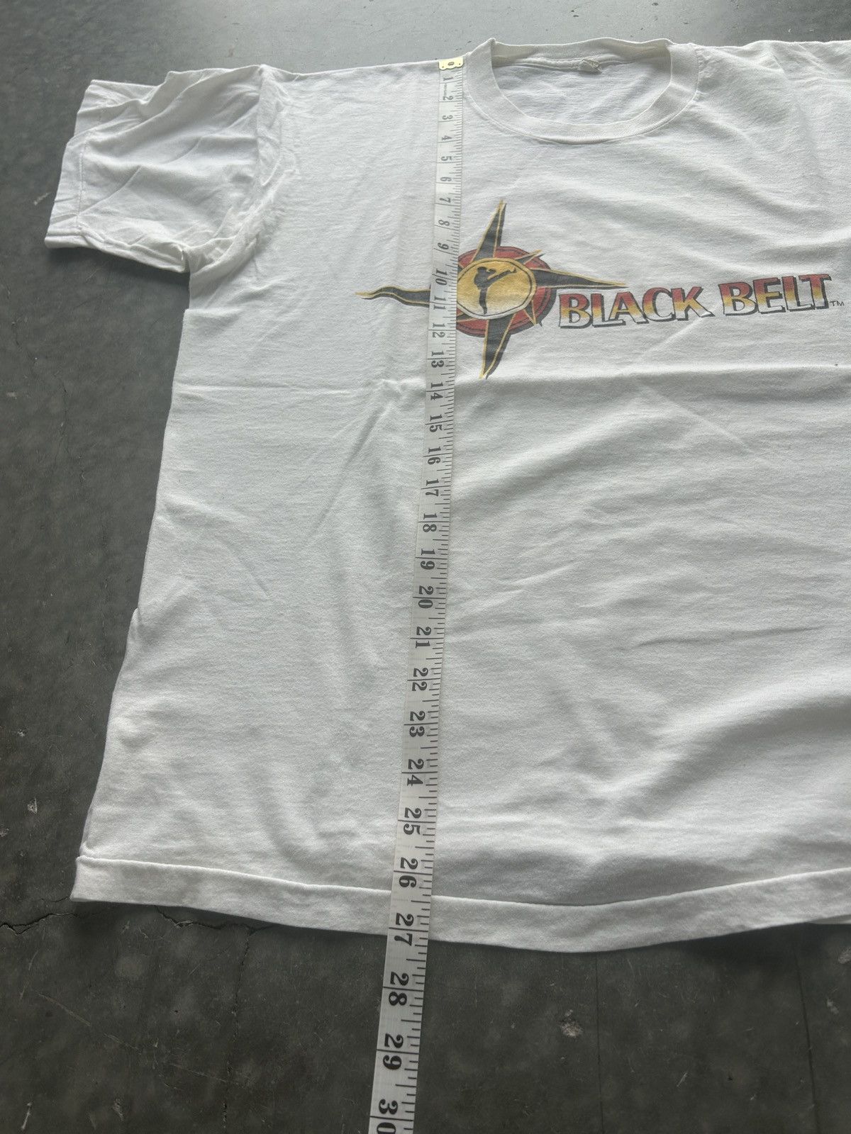 Vintage Vintage 80s Black Belt Karate Graphic Tee Size US XL / EU 56 / 4 - 8 Thumbnail