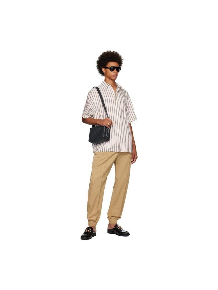 Bottega Veneta o1lv12m1024 Short-Sleeved Silk Bicolor Striped Shirt Size US S / EU 44-46 / 1 - 4 Thumbnail