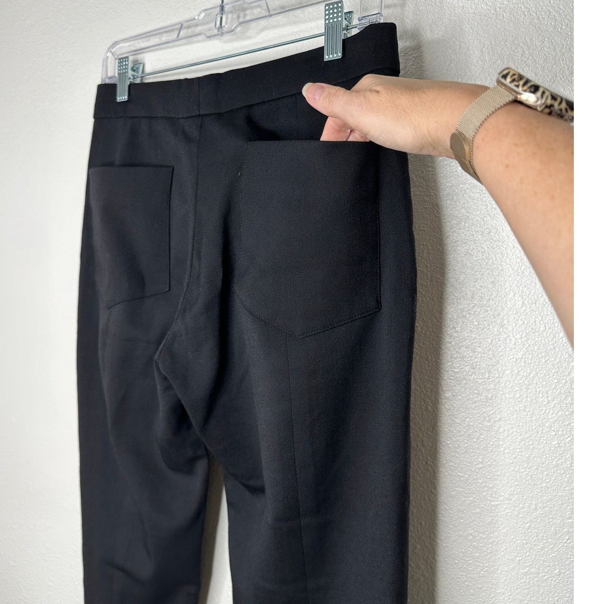 Chloe Chloe Black Wool Slacks Slash Pocket Zip Trouser Pant 36 / 4 Size 27" / US 4 / IT 40 - 6 Thumbnail