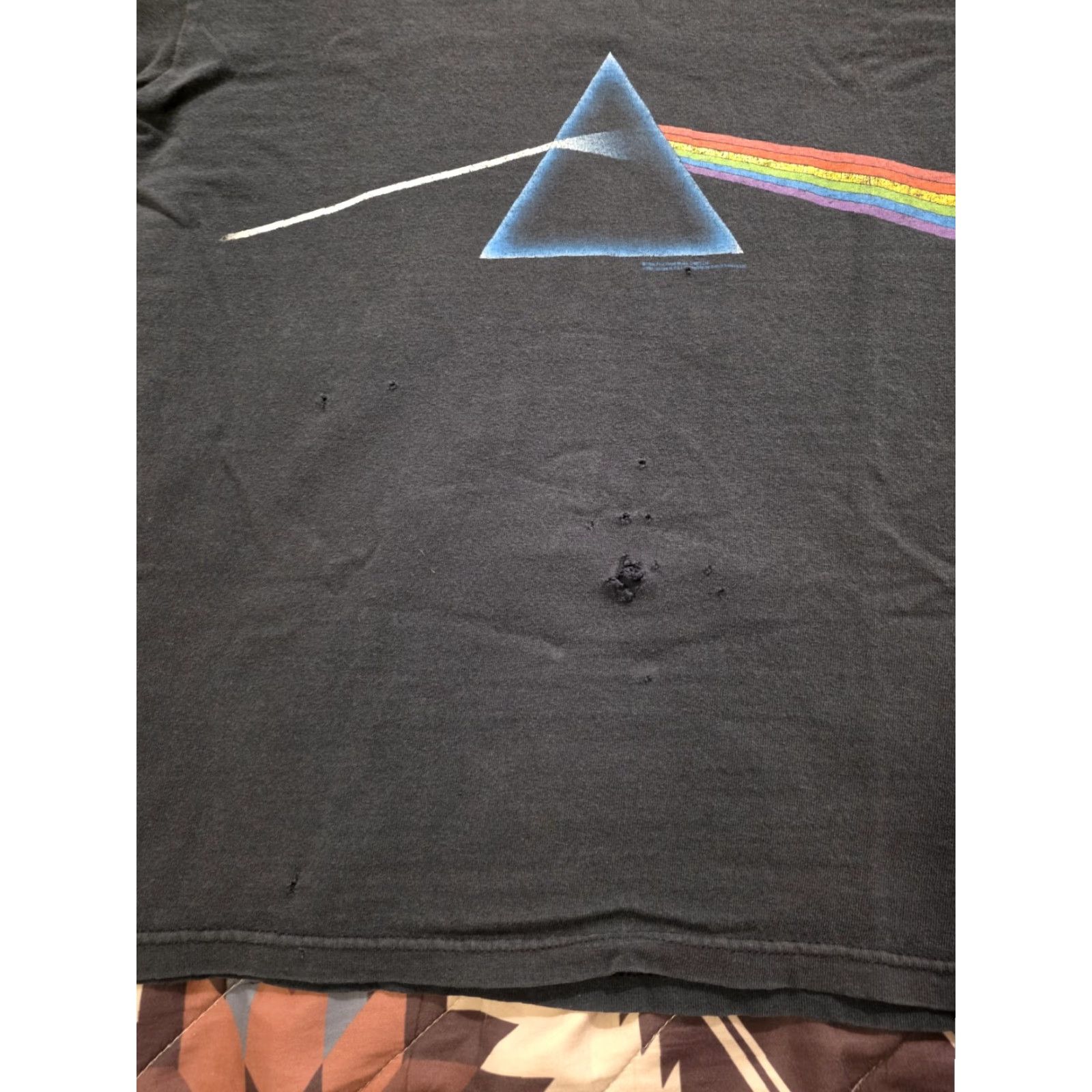 Anvil VINTAGE Pink Floyd Dark Side Of The Moon T Shirt Double-Sided Faded Distressed Small Size US S / EU 44-46 / 1 - 7 Thumbnail