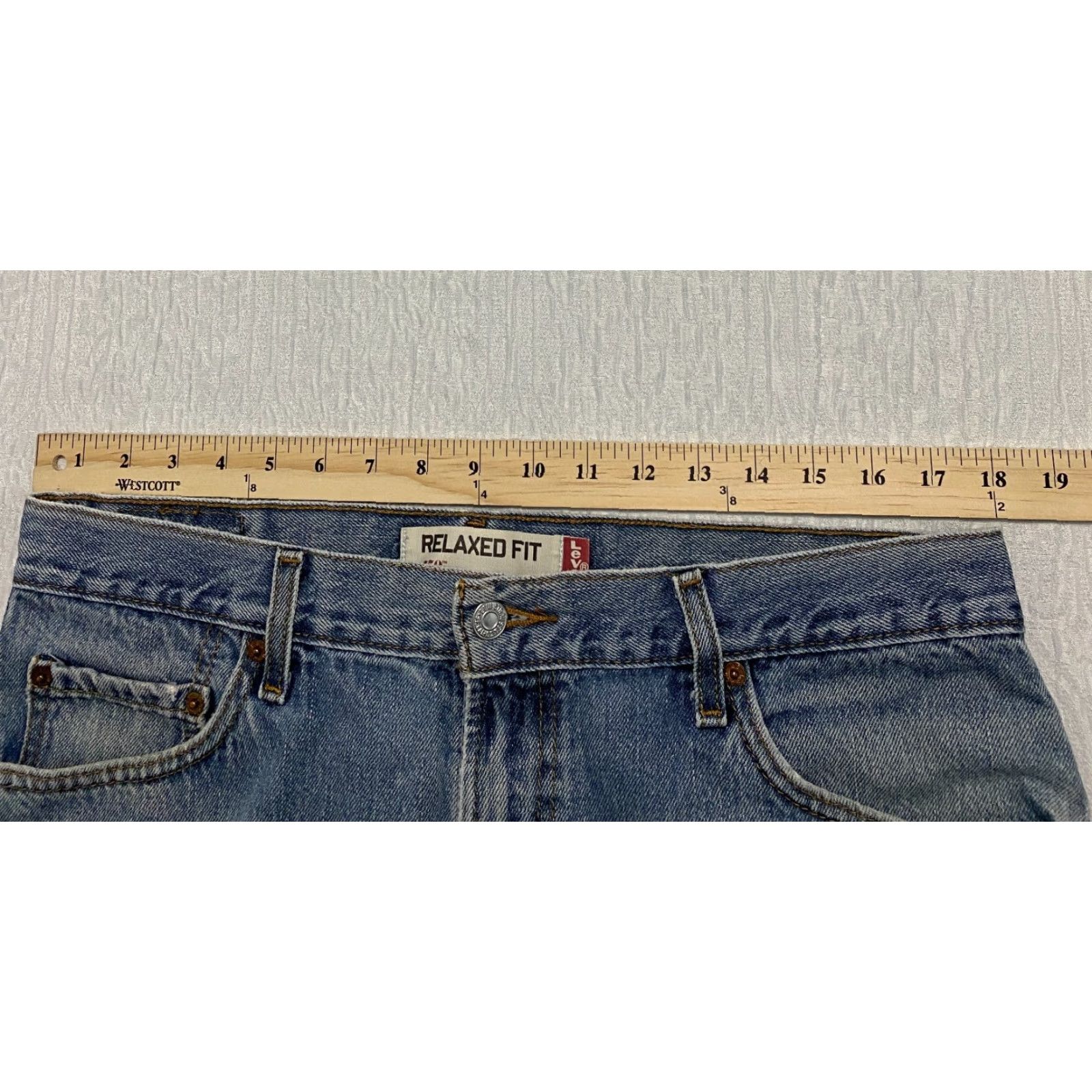 Levi's VINTAGE Levi's 550 Jeans Mens 36×30 Blue Relaxed Fit 5-Pocket Denim Straight Classic 100% Cotton Modern Whiskers Size US 36 / EU 52 - 6 Thumbnail