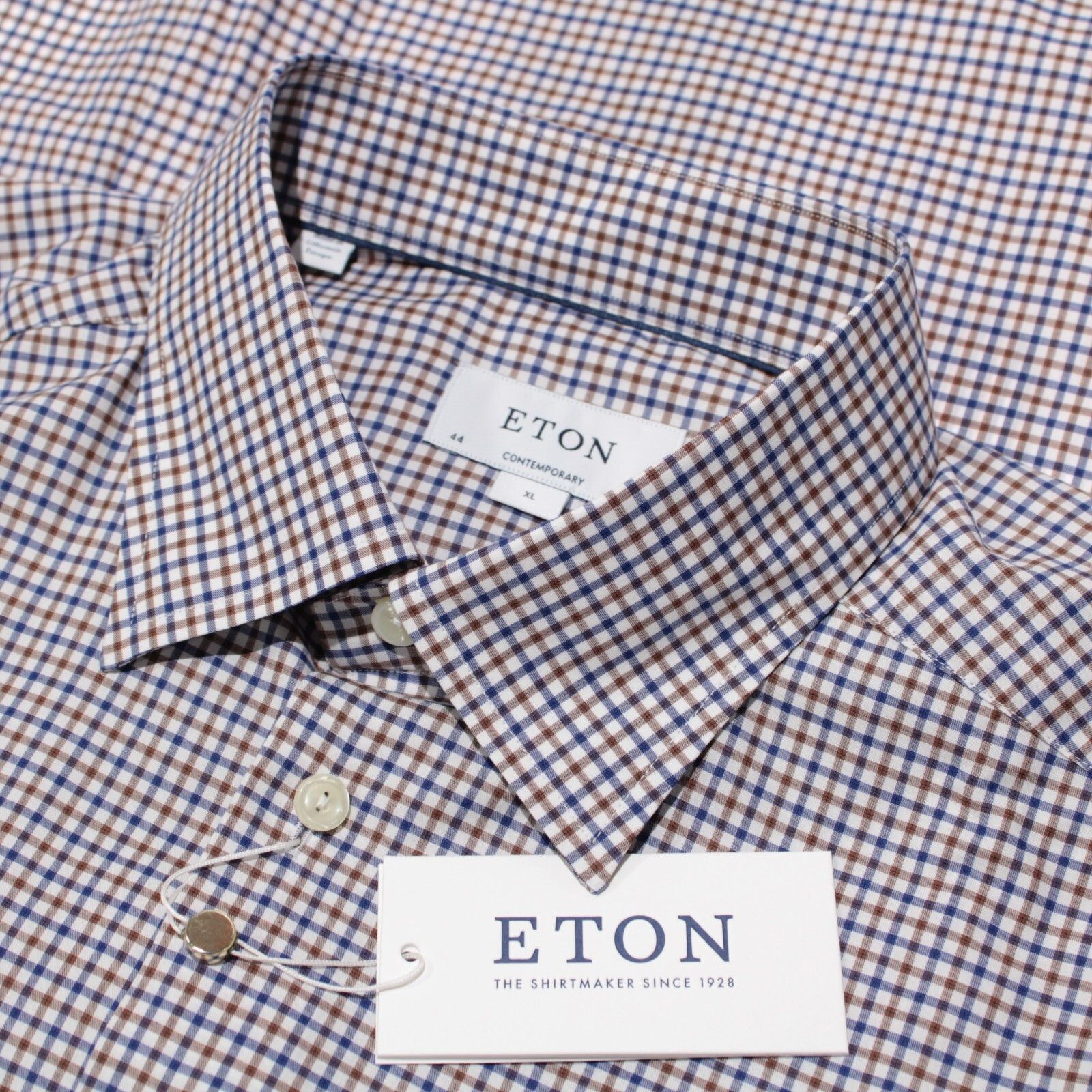 Eton Eton New with tags Shirt Size XL US In Brown Size US XL / EU 56 / 4 - 1 Thumbnail
