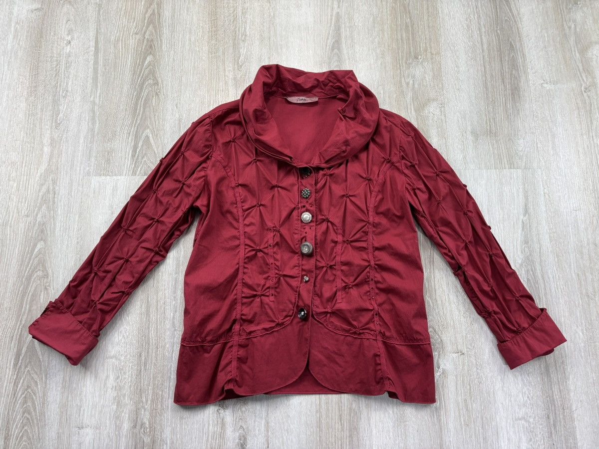 Elisa Cavaletti × Japanese Brand Womens blouse Bottega by Elisa Cavaletti Size L/XL Color Red Size XL / US 12-14 / IT 48-50 - 2 Thumbnail