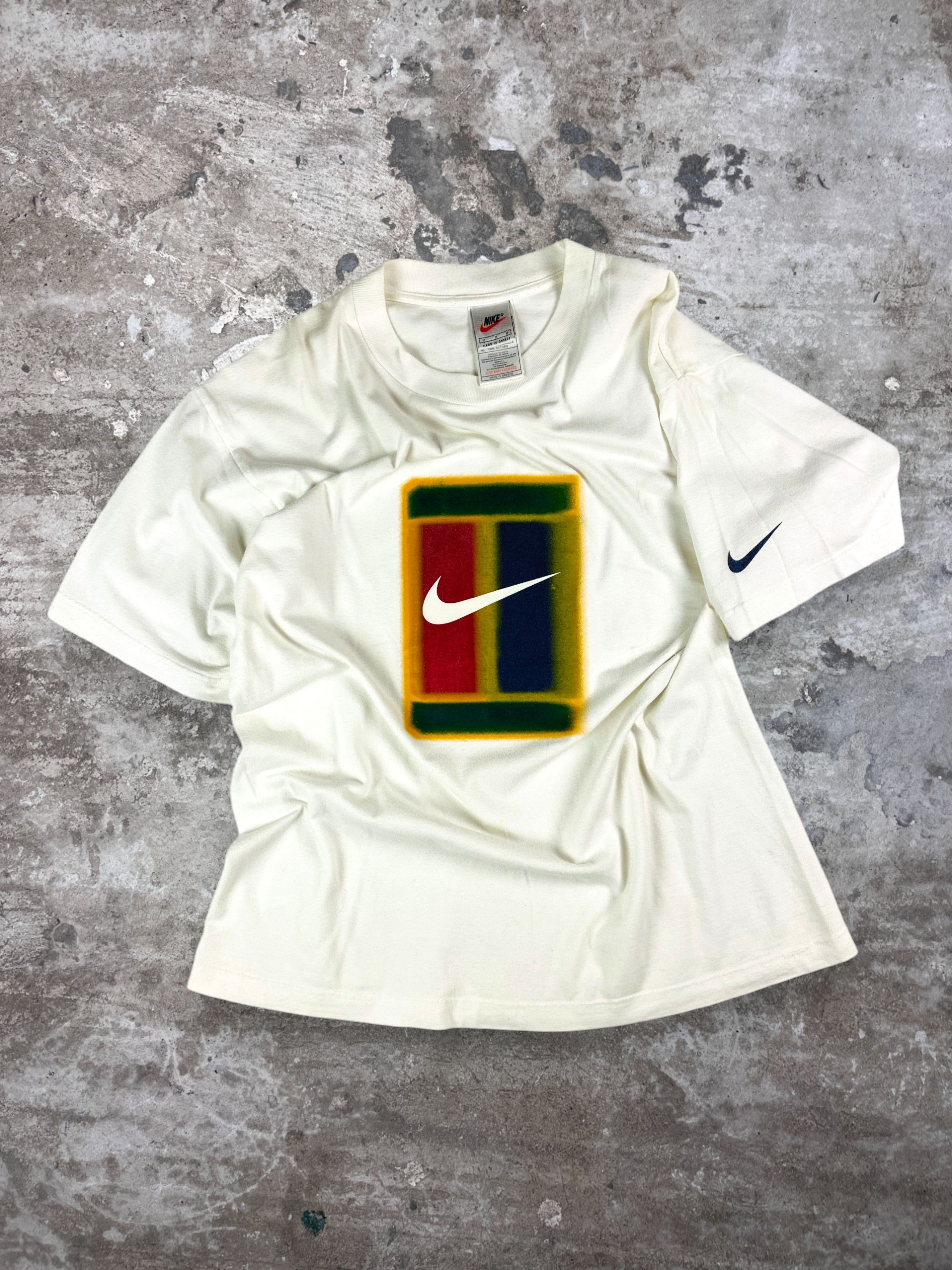 Nike 1990s NIKE CHALLENGE COURT BIG LOGO RARE TEE - № 349 Size US L / EU 52-54 / 3 - 1 Thumbnail