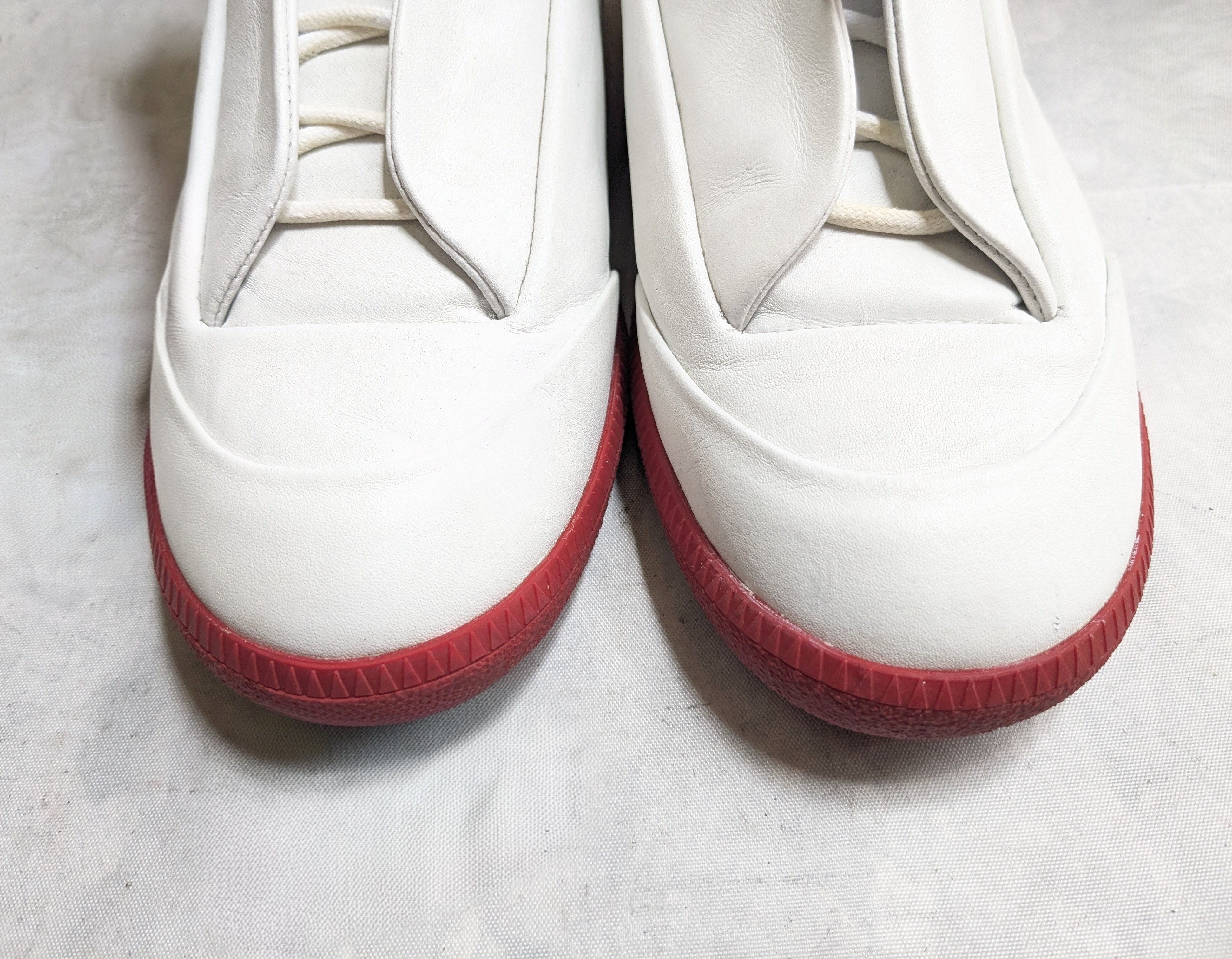 Maison Margiela Maison Margiela Future White Red 9 42 High Tops Leather Size US 9 / EU 42 - 3 Thumbnail