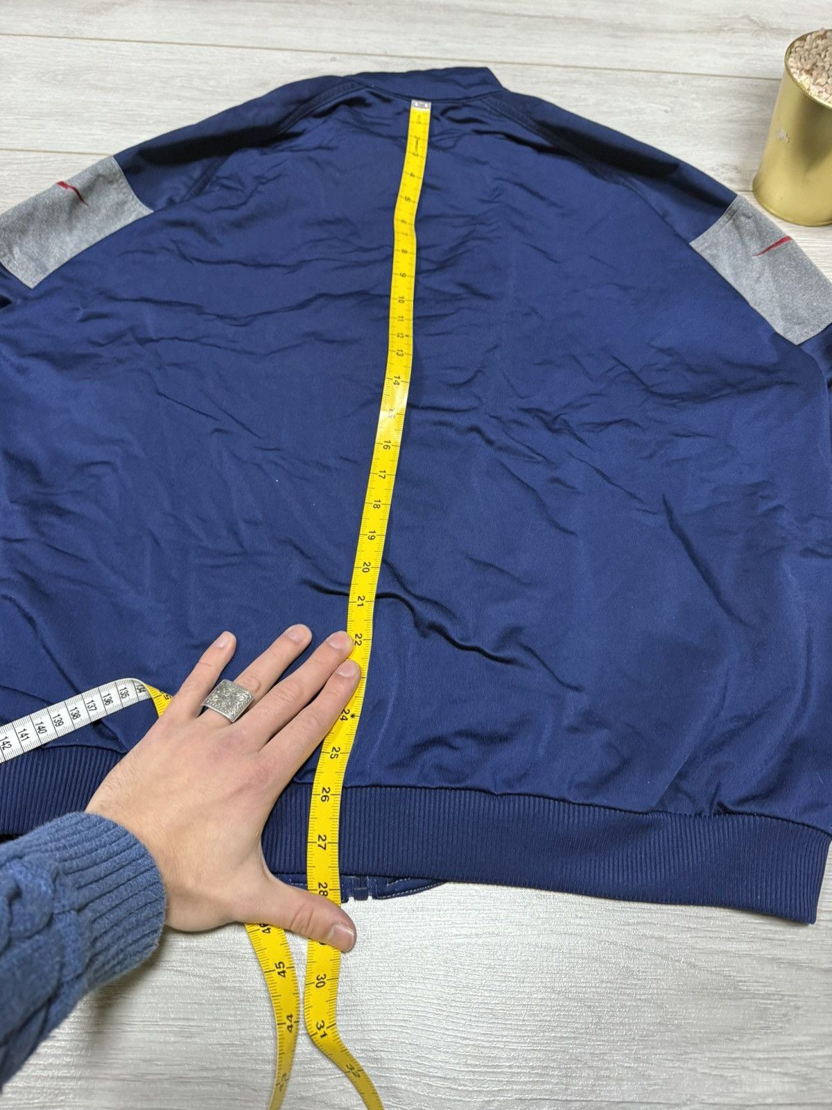 Vintage Nike USA 90s vintage track jacket big swoosh monogram Size US XL / EU 56 / 4 - 11 Thumbnail
