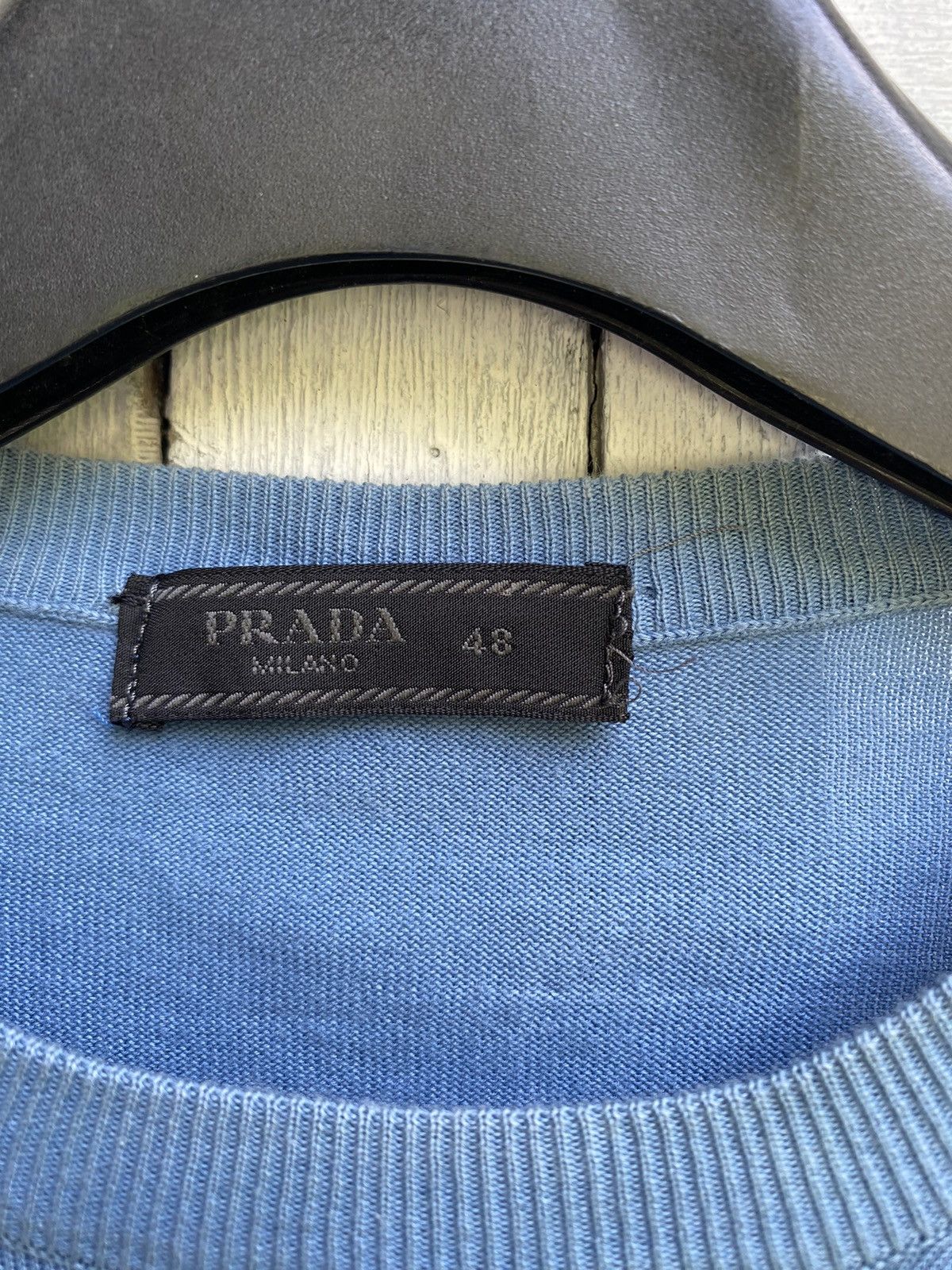 Prada × Vintage VintagePrada Classic Style Short Sleeve Sweater Size US M / EU 48-50 / 2 - 5 Thumbnail