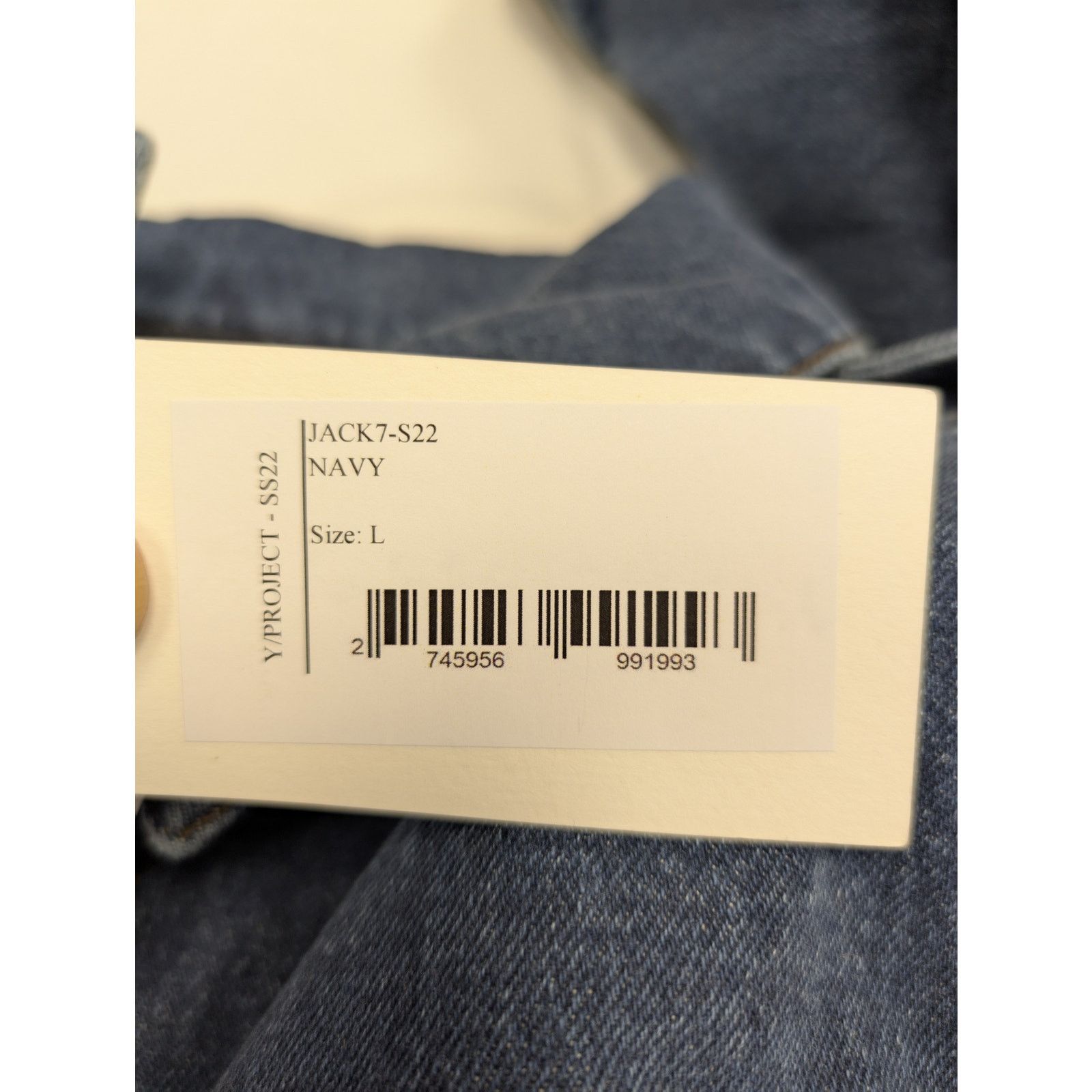 Y/Project o1rshd1 Classic Peep Denim Jacket in Navy Size US L / EU 52-54 / 3 - 21 Thumbnail