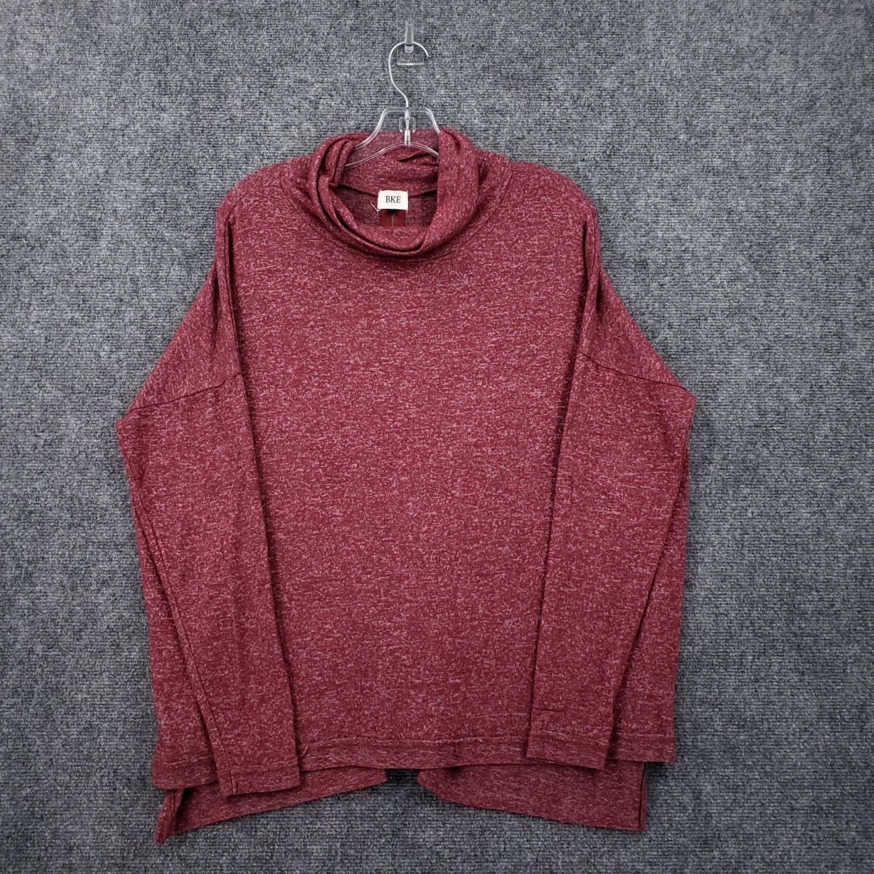 Vintage BKE Sweater Mens XS Red Pull Over High Neck Knit Rayon Back Zip Size US XS / EU 42 / 0 - 2 Thumbnail