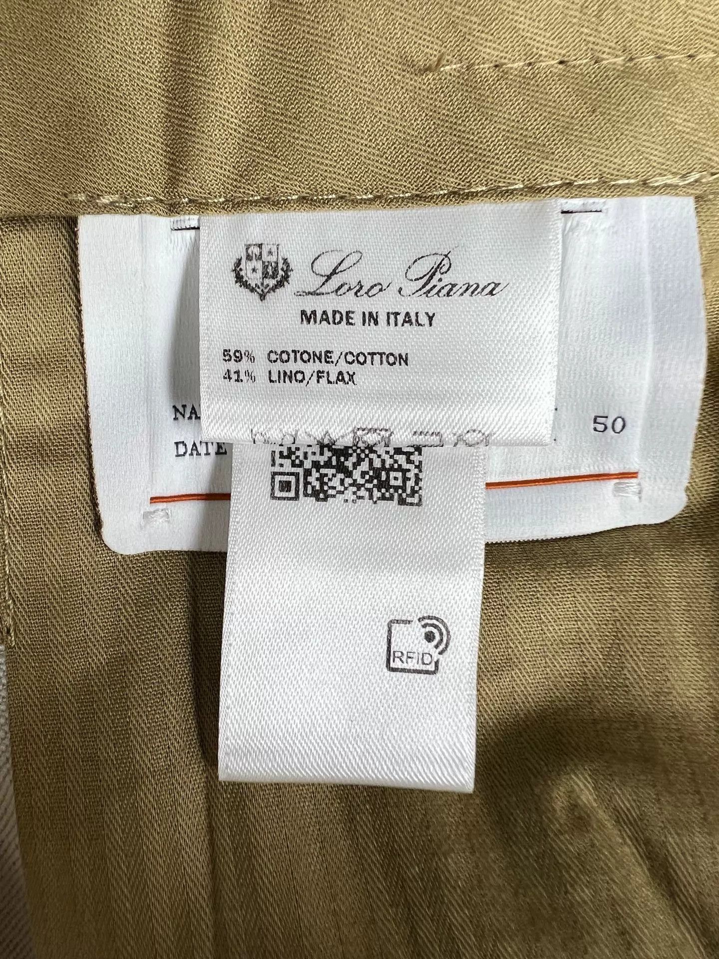 Loro Piana Loro Piana M Ivory Cotton-Linen Relaxed-Straight P NWT 50 Size US 34 / EU 50 - 6 Thumbnail