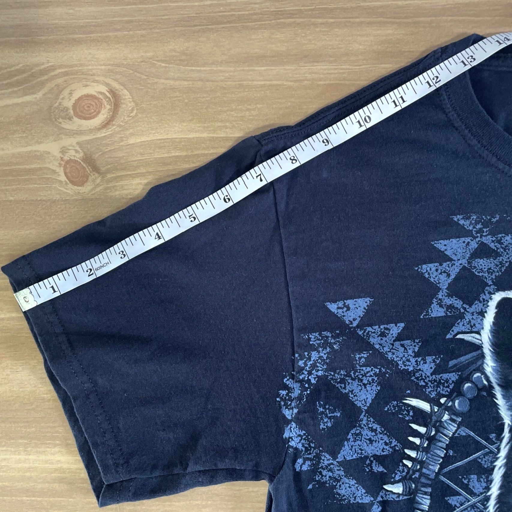 Vintage VINTAGE Wolf Brand T-Shirt Men Small Black Blue 90s Wolf Spirit Graphic Cotton Size US S / EU 44-46 / 1 - 6 Thumbnail