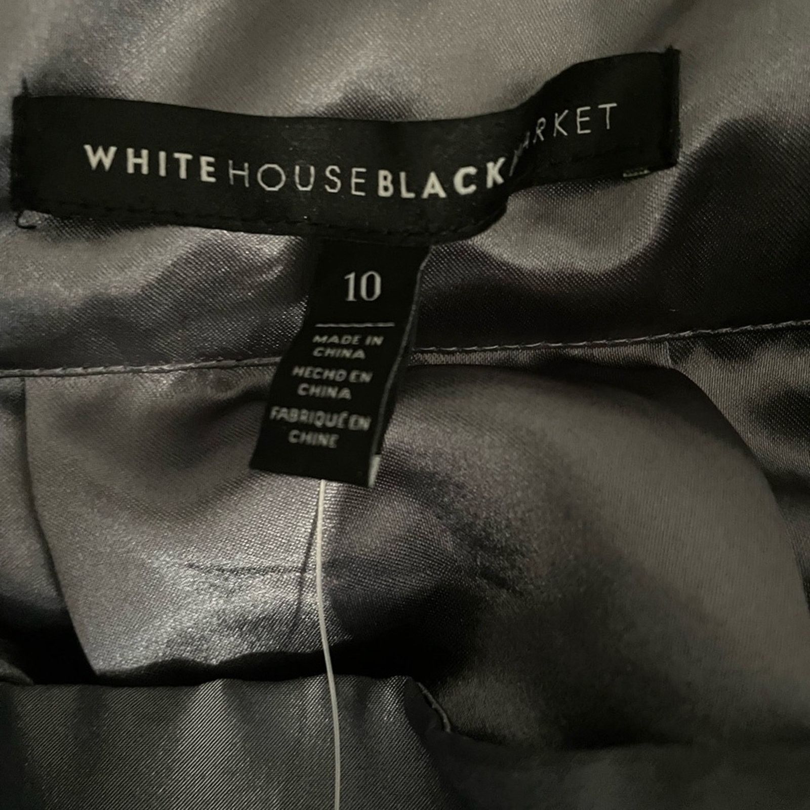 White House Black Market White House Black Market Silver Taffeta Skirt 10 Lace Top 12 Size L / US 10 / IT 46 - 13 Thumbnail