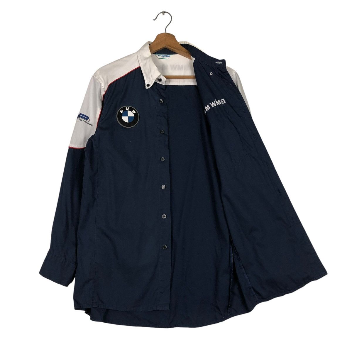 Japanese Brand 🔥VINTAGE WORK SHIRT RACING JACKET BMW MOTORRAD BIG LOGO Size US M / EU 48-50 / 2 - 11 Thumbnail