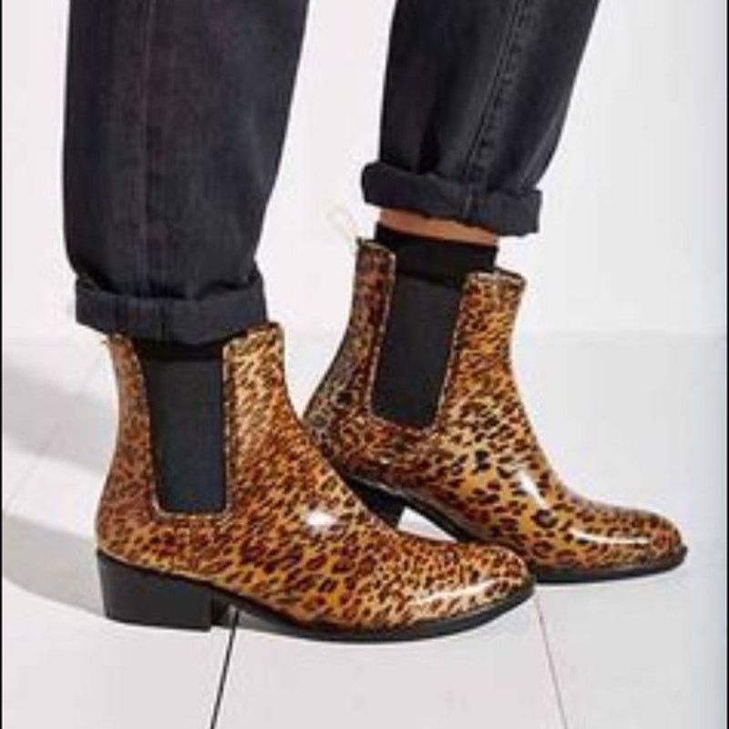 Jeffrey Campbell Jeffrey Campbell Stormy Leopard Havana Last Chelsea Booties Grailed