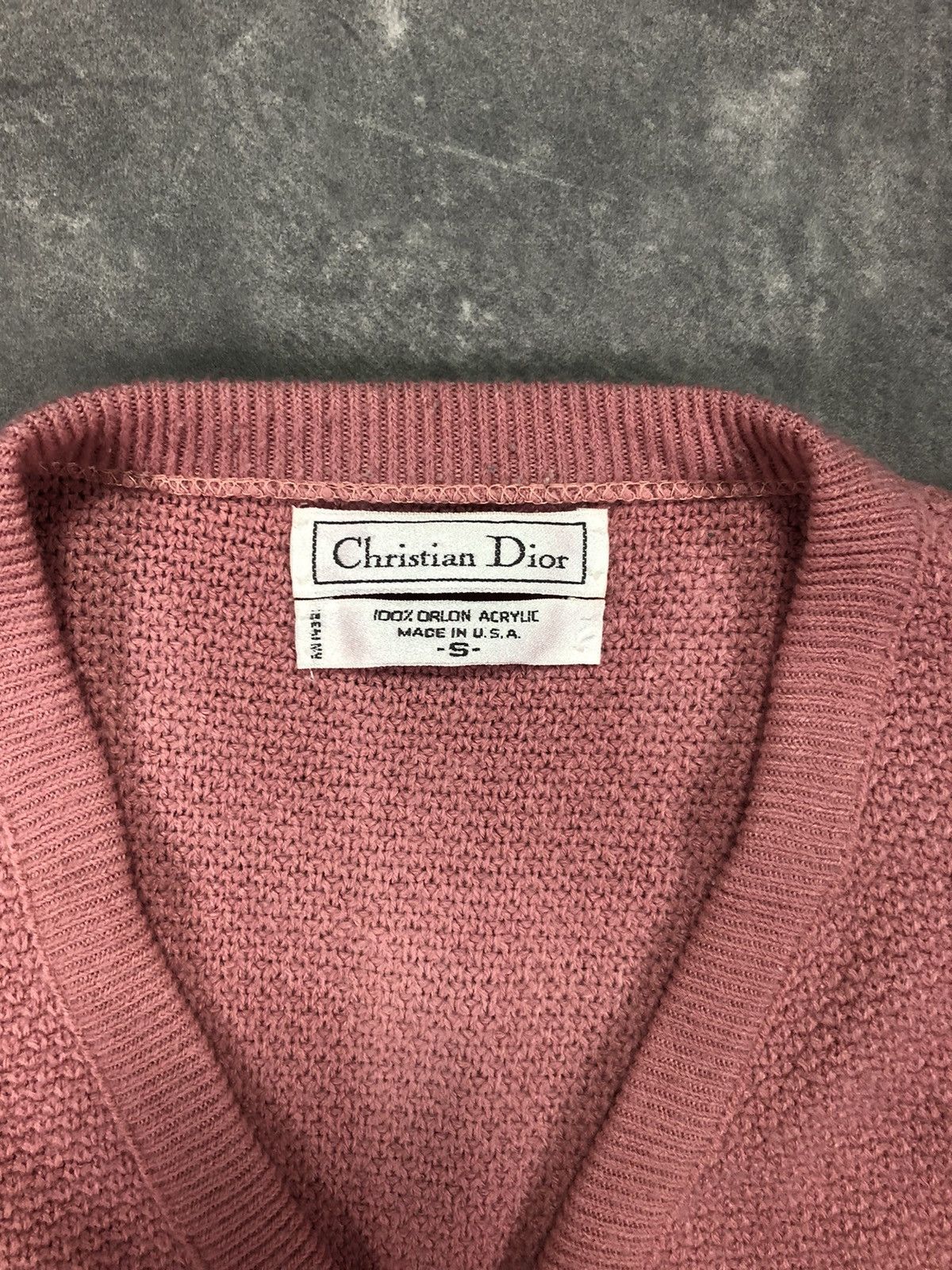 Dior Rare Vintage Christian Dior Pink Acryl Knit S Size S / US 4 / IT 40 - 5 Thumbnail