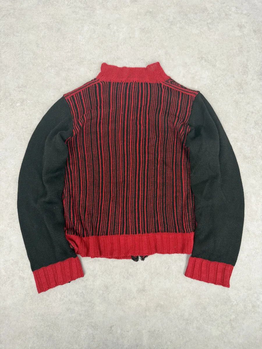 Dries Van Noten Dries Van Noten Black & Red Zip-up Sweater Size US S / EU 44-46 / 1 - 10 Thumbnail