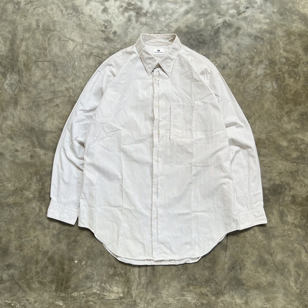 Issey Miyake Vintage Issey Miyake Stripe Gimmick Pocket Long Sleeve Shirt Size US XL / EU 56 / 4 - 1 Thumbnail