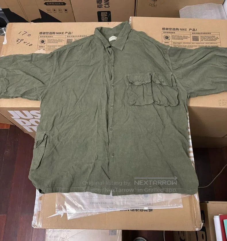 Kapital Kapital Soft linen Cuban collar shirt. Size US L / EU 52-54 / 3 - 5 Thumbnail