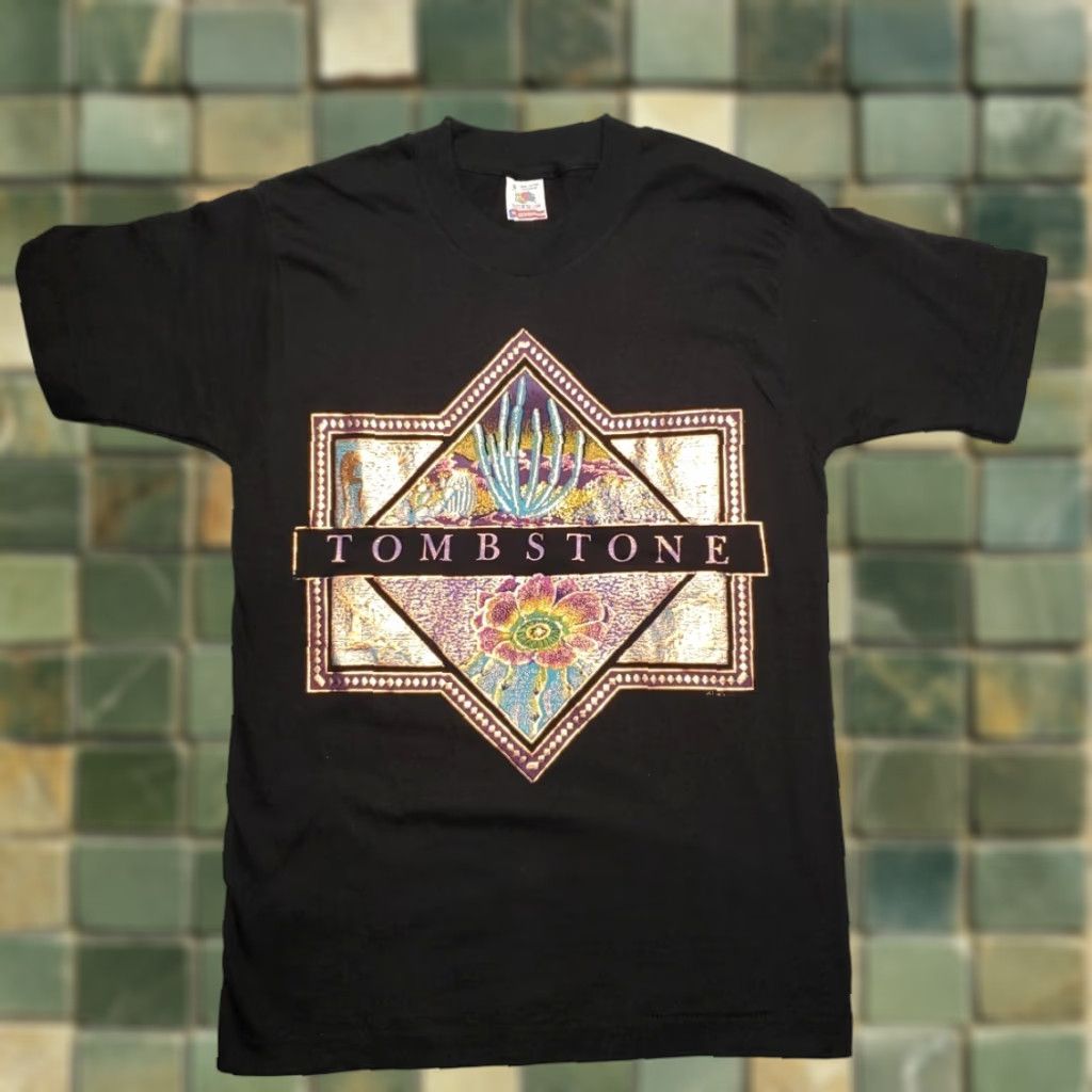 Fruit Of The Loom VINTAGE Tombstone Arizona Shirt Mens S Black Tourist Single Stitch Made in USA Size US S / EU 44-46 / 1 - 1 Thumbnail
