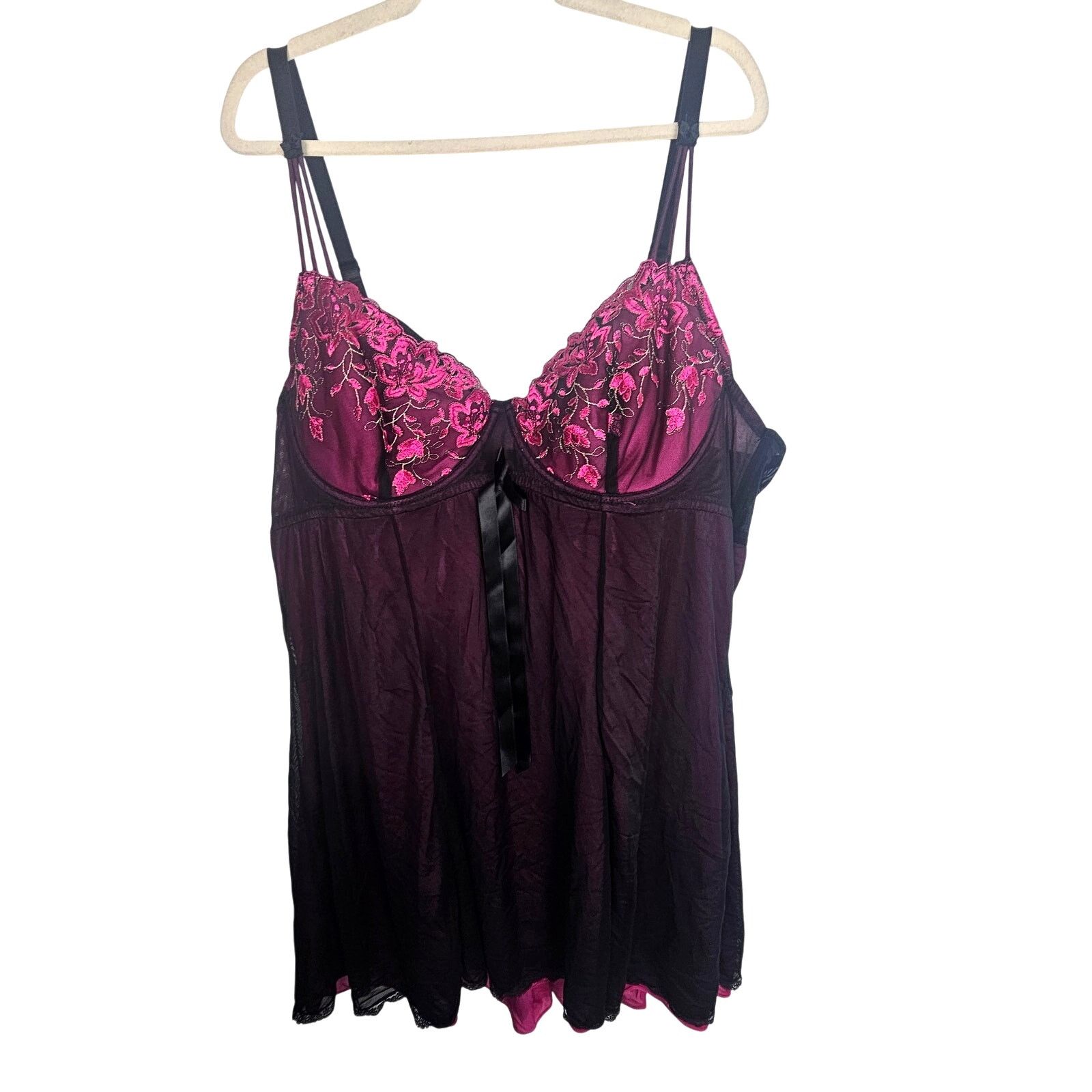 Torrid Torrid Babydoll Lingerie 3X Underwire Lace Chemise Boudoir Size 3XL / US 20-22 - 1 Thumbnail