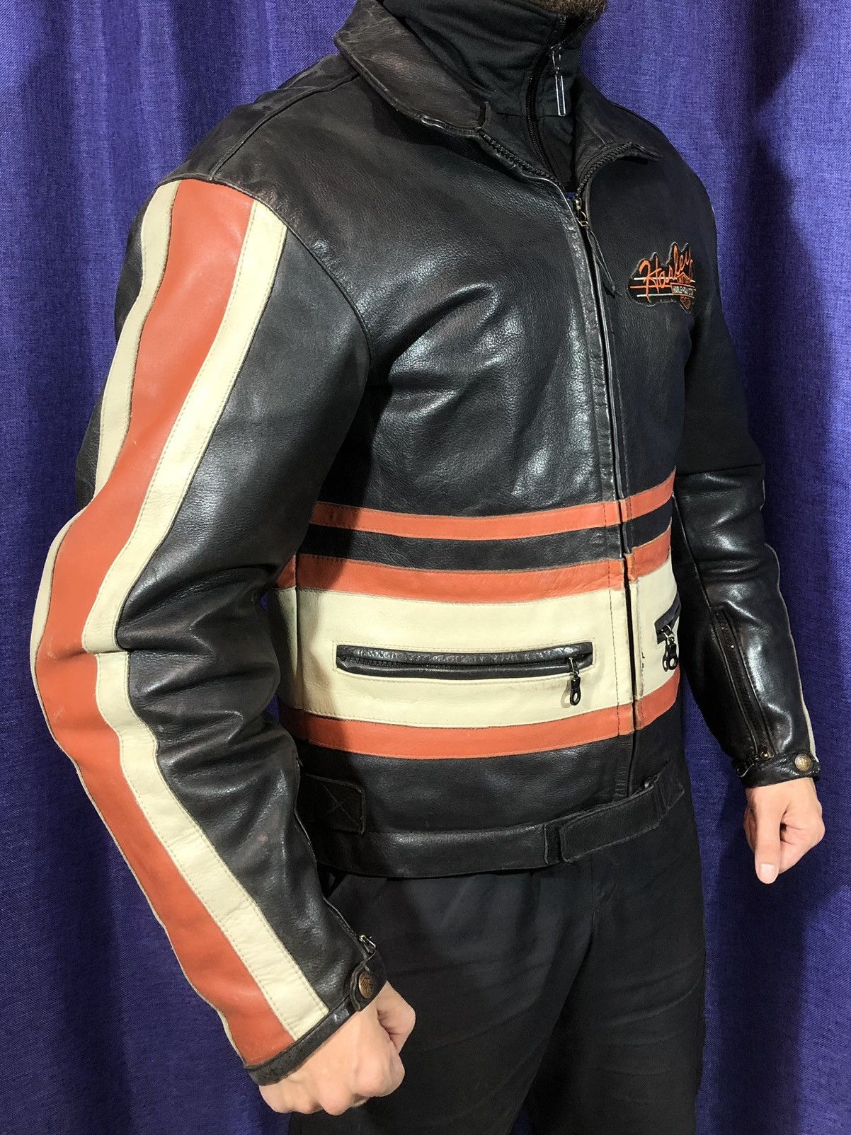 Dainese × Harley Davidson × Honda Spidi Harley Davidson Moto Motorcycle leather jacket Racing Size US M / EU 48-50 / 2 - 3 Thumbnail