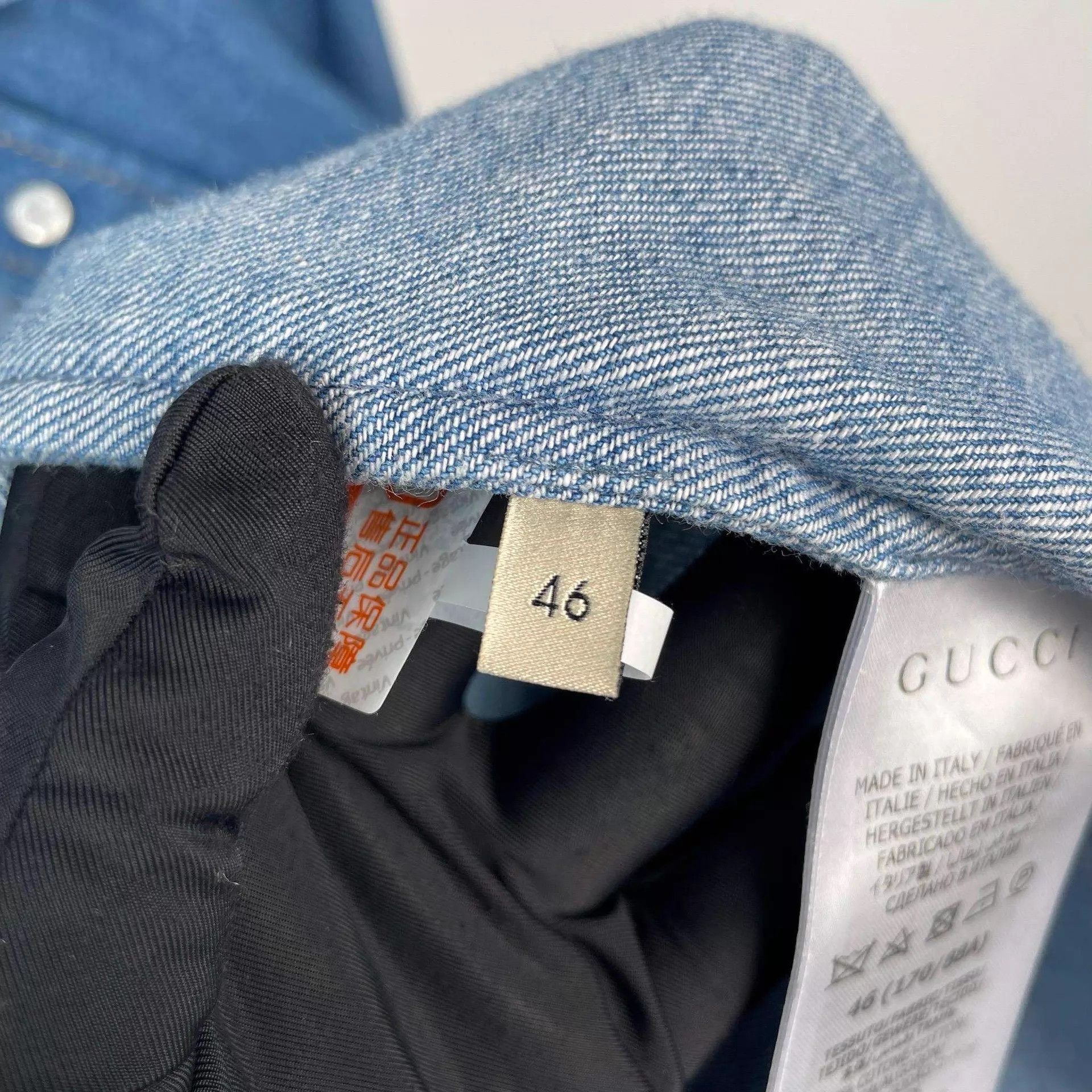 Gucci Gucci denim short-sleeve blue jacket 46 Size US S / EU 44-46 / 1 - 5 Thumbnail