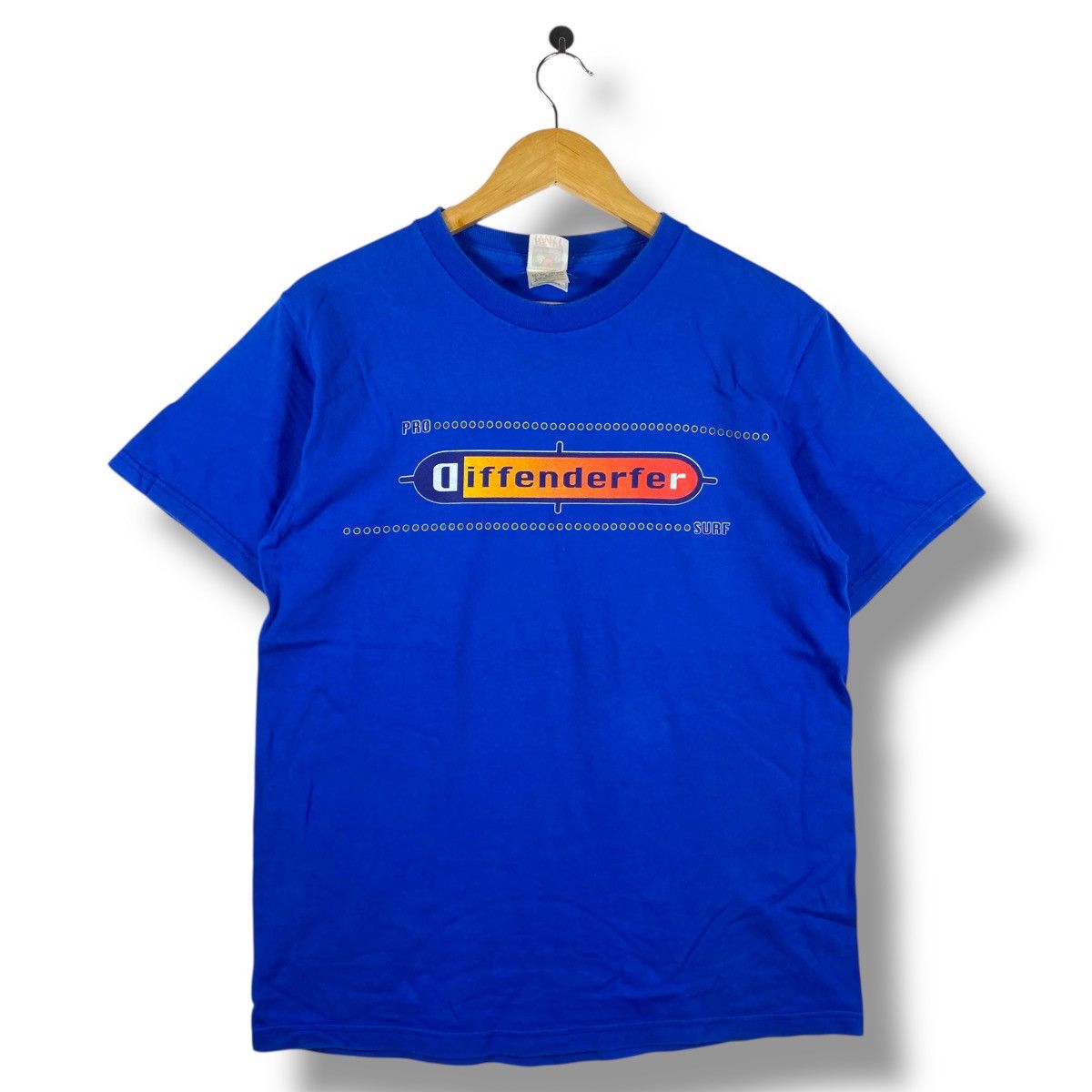 Vintage Vintage 90's DIFFENDERFER Pro Surf Logo Graphic Tee Shirt Size US M / EU 48-50 / 2 - 1 Thumbnail