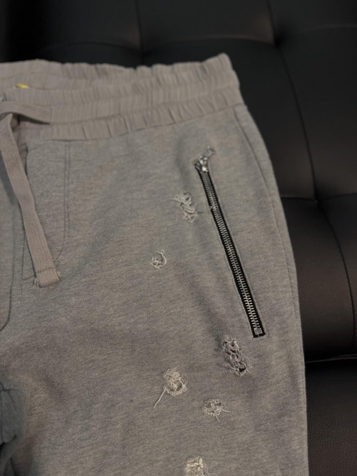 Amiri AMIRI Grey Distressed Sweatpants Men’s Size XS Size US 28 / EU 44 - 8 Thumbnail