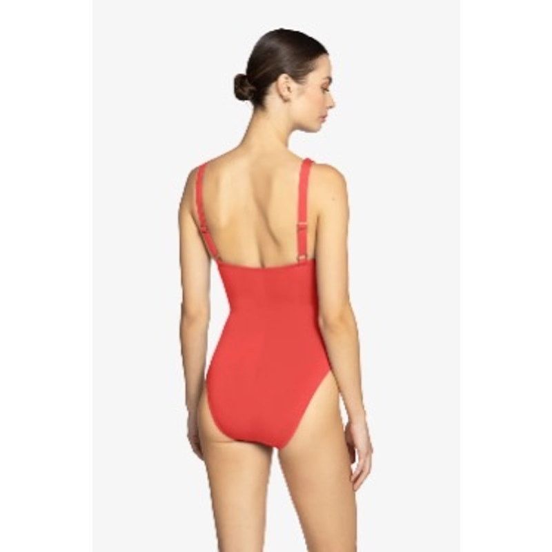 Other Robin Piccone Ava Knot One Piece Swimsuit Guava Size 6 NWOT Size M / US 6-8 / IT 42-44 - 2 Thumbnail
