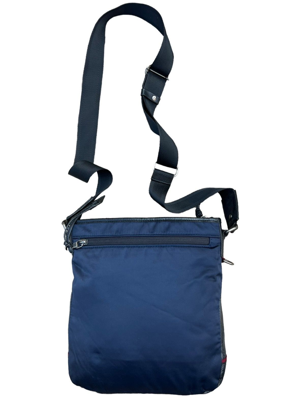 Lanvin Lanvin en bleu Distressed Hybrid Leather Bag Size ONE SIZE - 3 Thumbnail