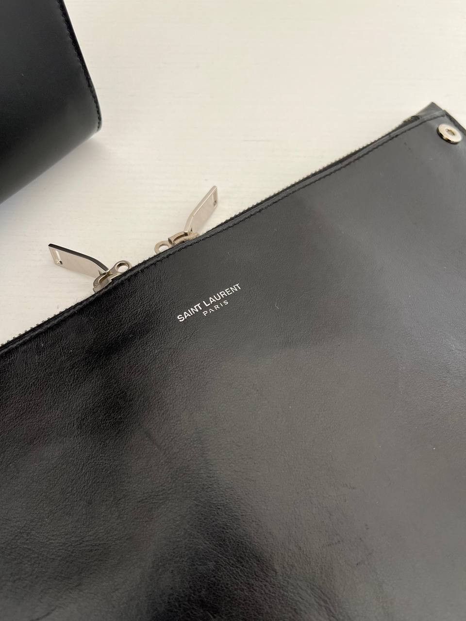 Saint Laurent Paris Saint Laurent sac de jour in black leather and rock python Size ONE SIZE - 7 Thumbnail