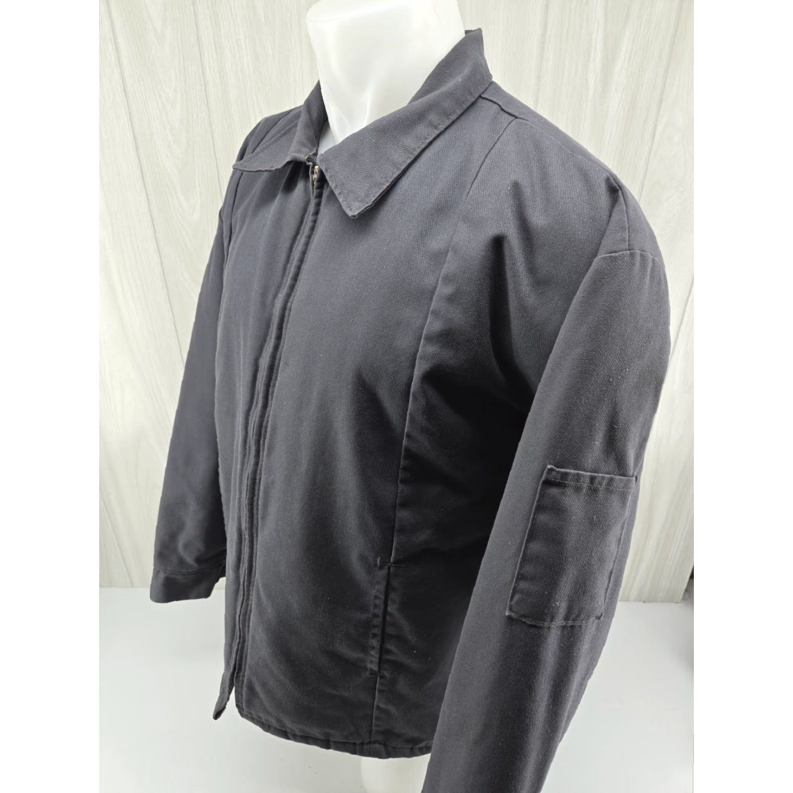 Red Kap Red Kap Jacket Mechanic Style XL Gray Distressed USA Coat, Workwear, Canvas, Zip, Regular Fit, Men's Jacket Size US XL / EU 56 / 4 - 4 Thumbnail