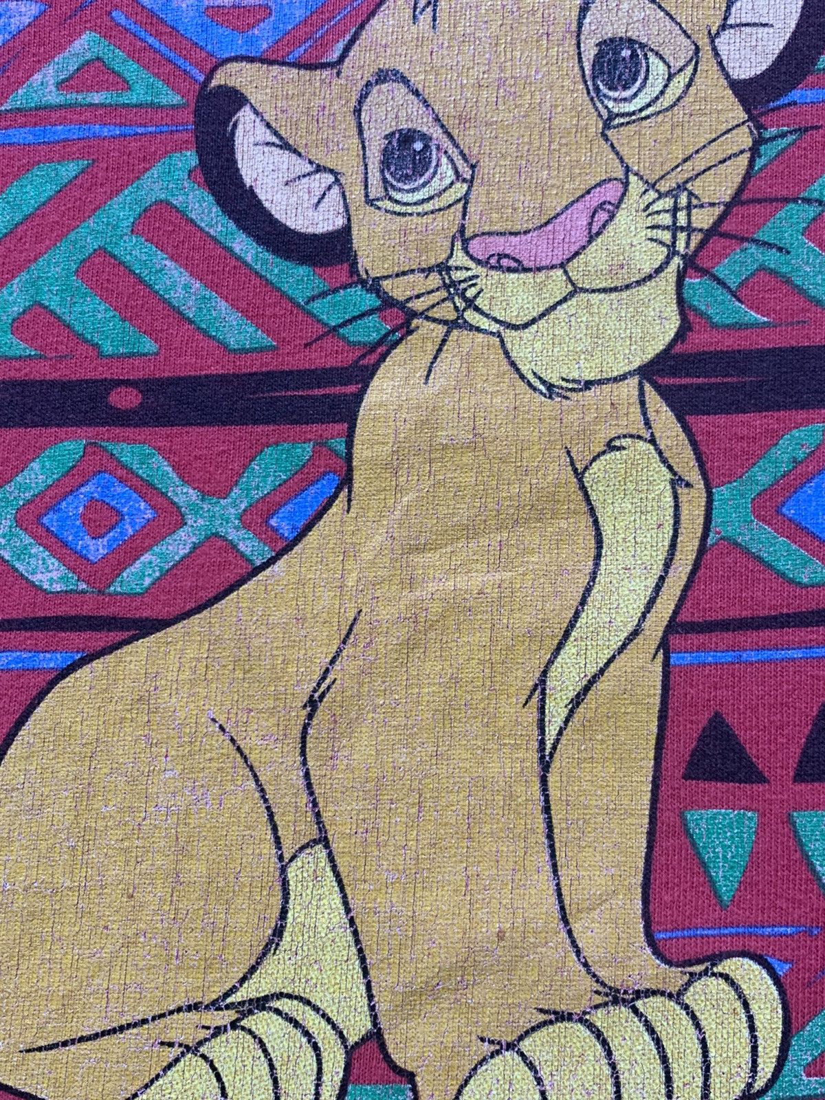 Disney × Vintage Vintage 90s Simba The Lion King Movie, Size L For Youth Tee Size US L / EU 52-54 / 3 - 9 Thumbnail