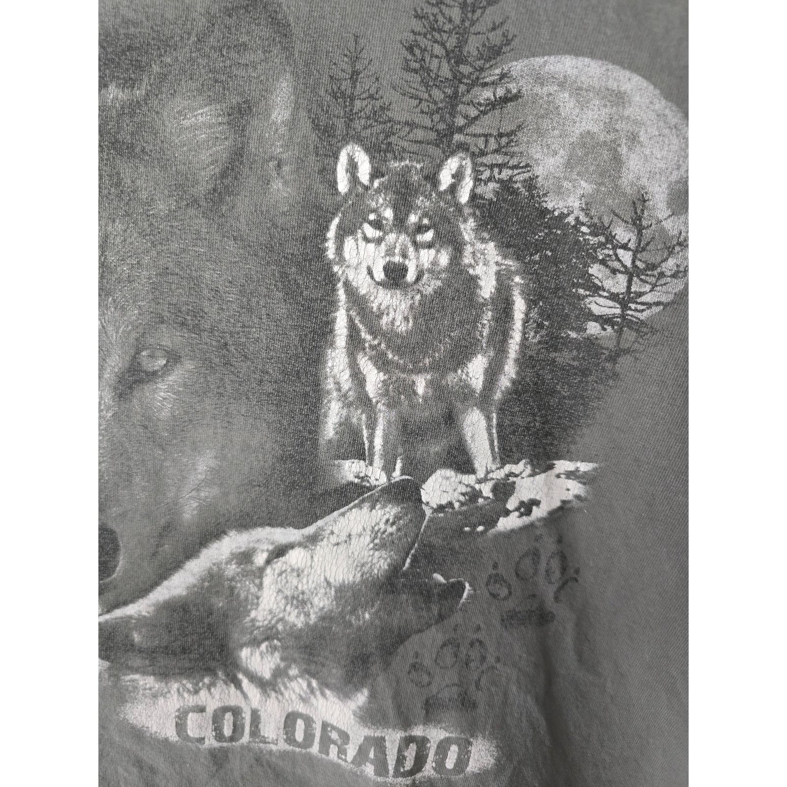 Other Wolf Colorado Animal Short Sleeve Gray Distressed XL Tee Size US XL / EU 56 / 4 - 6 Thumbnail