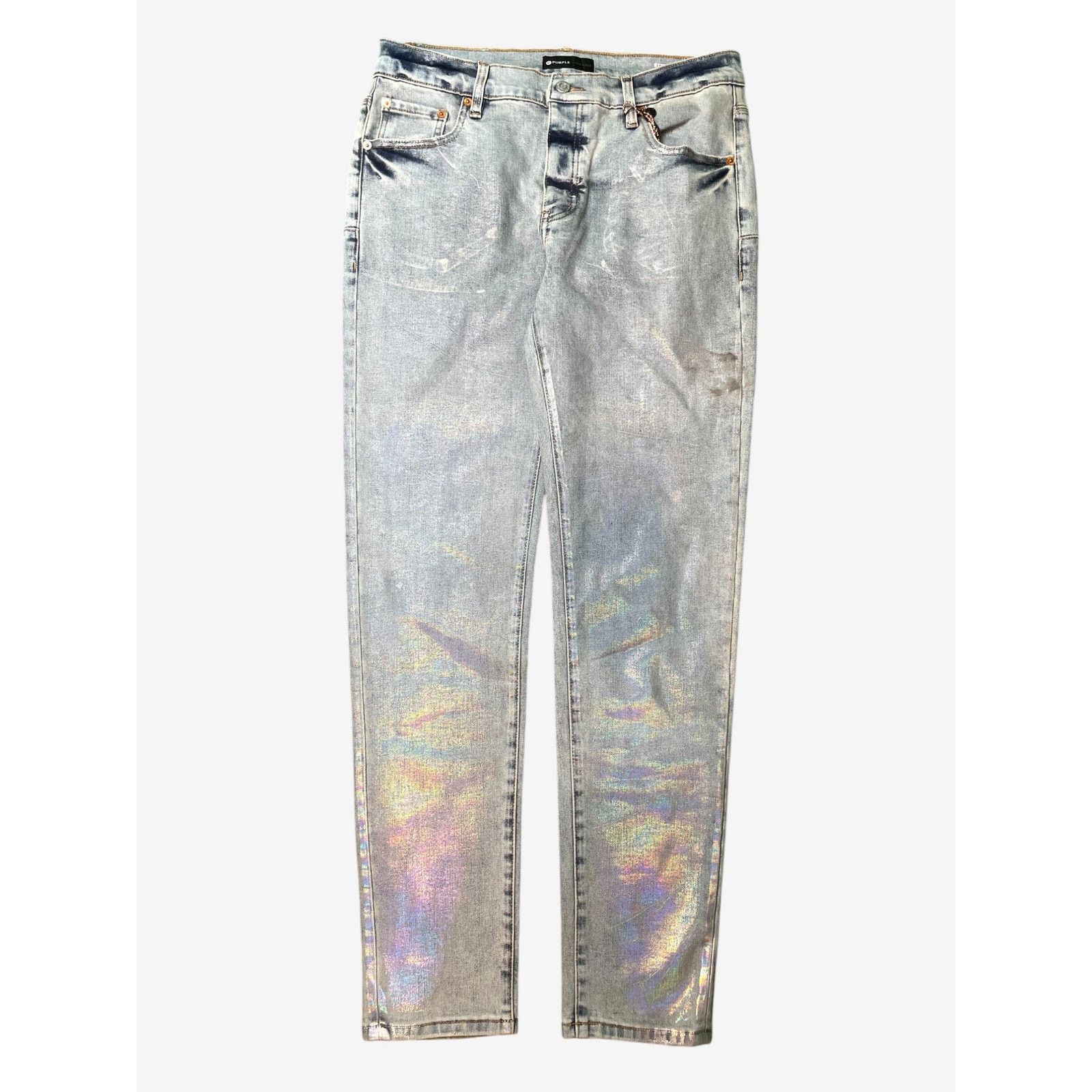 Purple Brand Purple Brand "Shine" Light Wash Blue Jeans Size US 34 / EU 50 - 1 Thumbnail