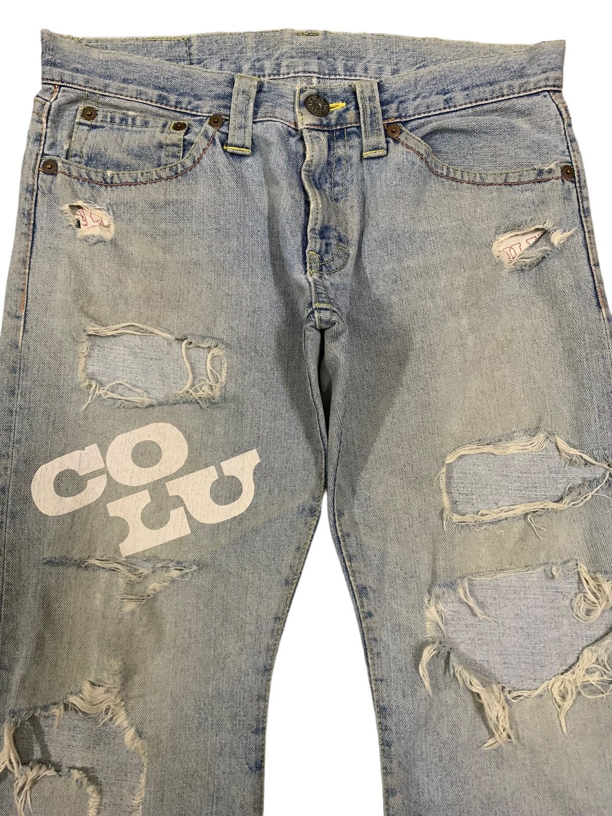 14th Addiction Vintage CocoLulu Mud Wash Baggy Distressed Grunge Jeans Size US 33 - 3 Thumbnail
