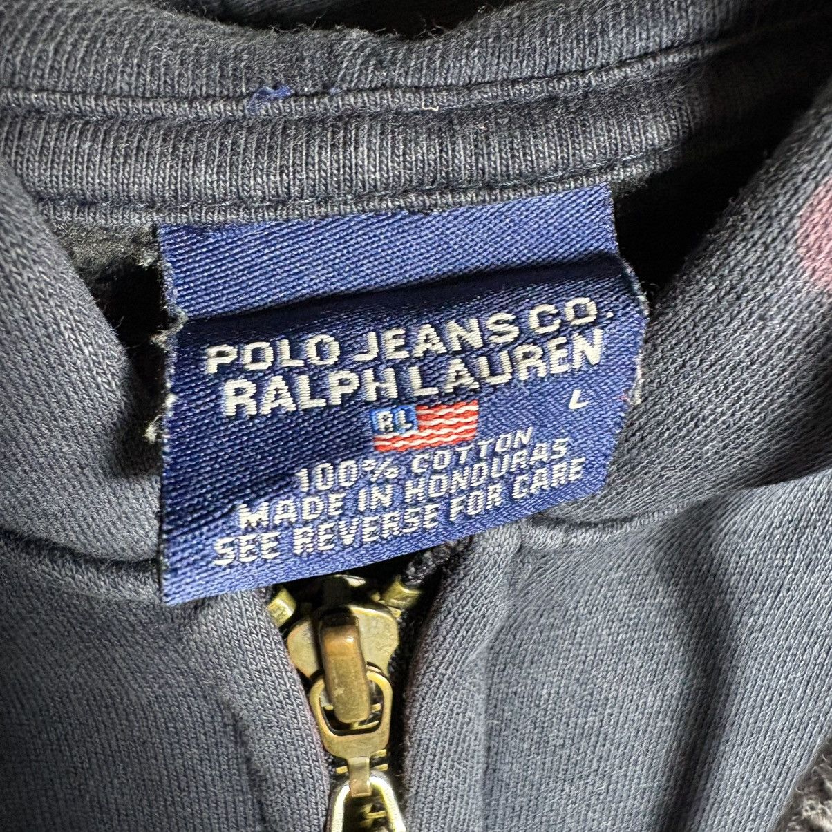 Polo Ralph Lauren Vintage 90s Polo Ralph Lauren Jeans Navy Distressed Hoodie Size US L / EU 52-54 / 3 - 5 Thumbnail