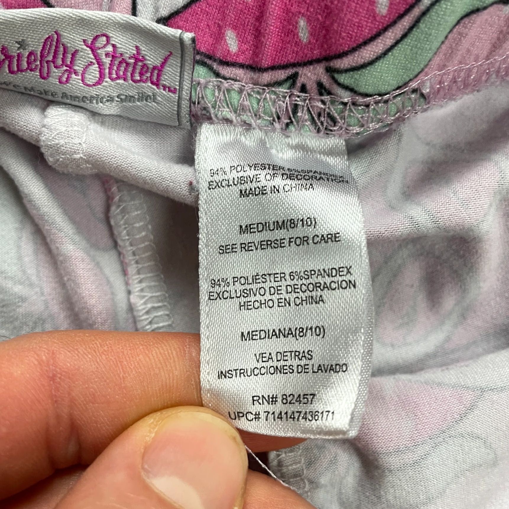 Vintage Briefly Stated Pajama Pants Women Medium Pink Strawberry Elastic Waist Sleep Shorts? Size 32" / US 10 / IT 46 - 7 Thumbnail