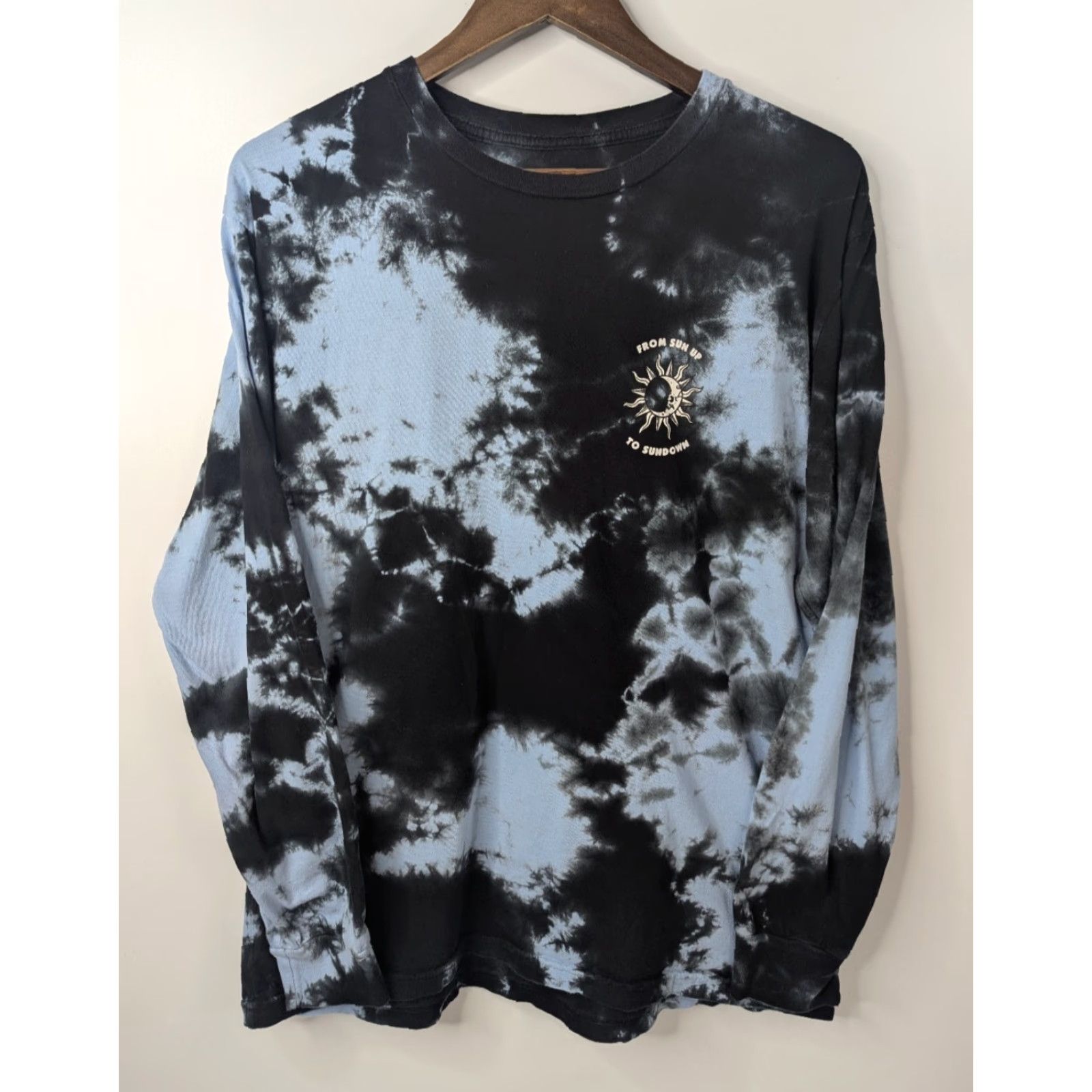 Vintage Last Call Co Shirt Mens Large Black Long Sleeve Tie Dye Skeleton Moon From Sun Up To Sundown Size US L / EU 52-54 / 3 - 3 Thumbnail