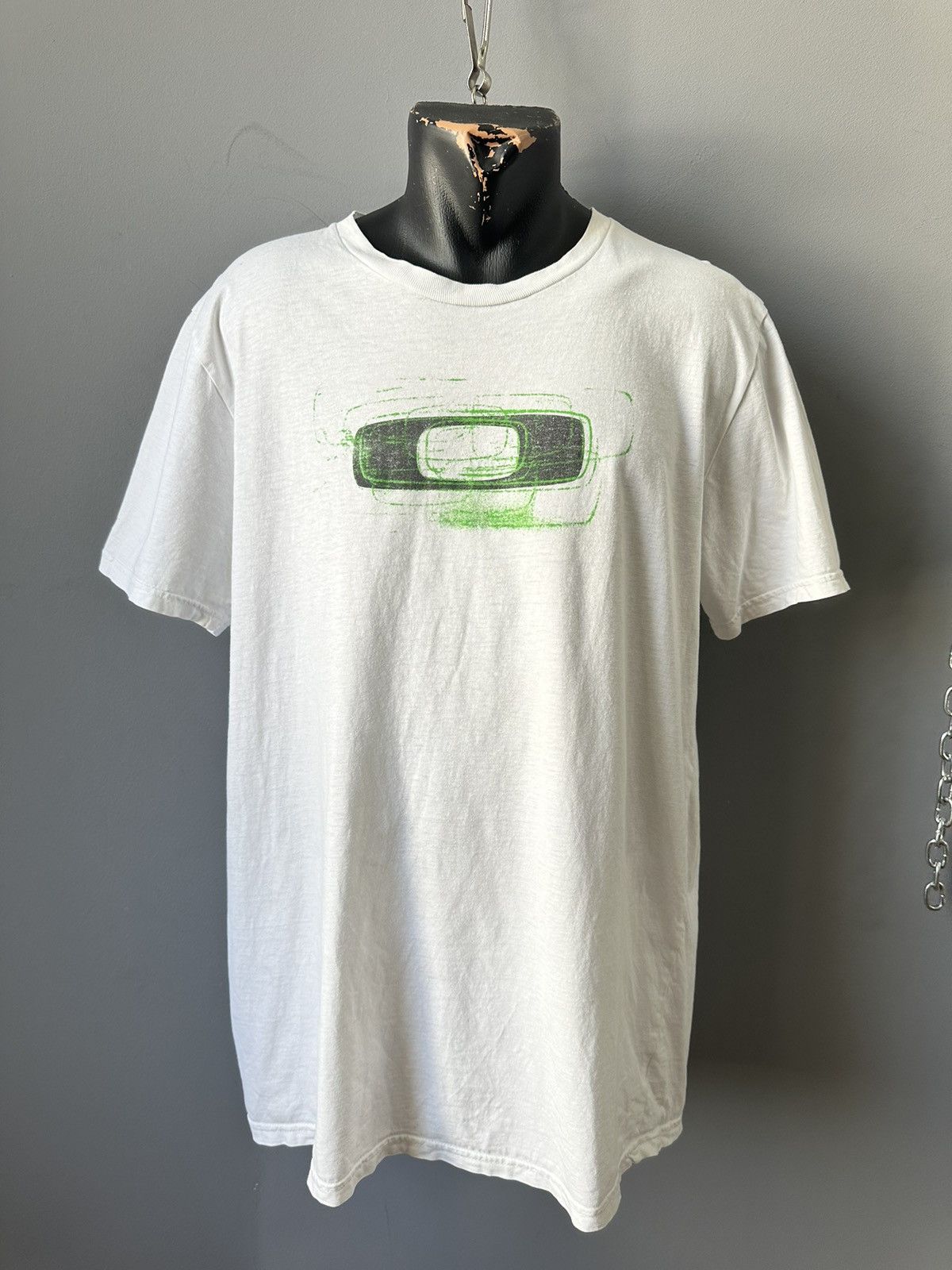 トップス 00s oakley gray print t shirt archive 00s oakley gray
