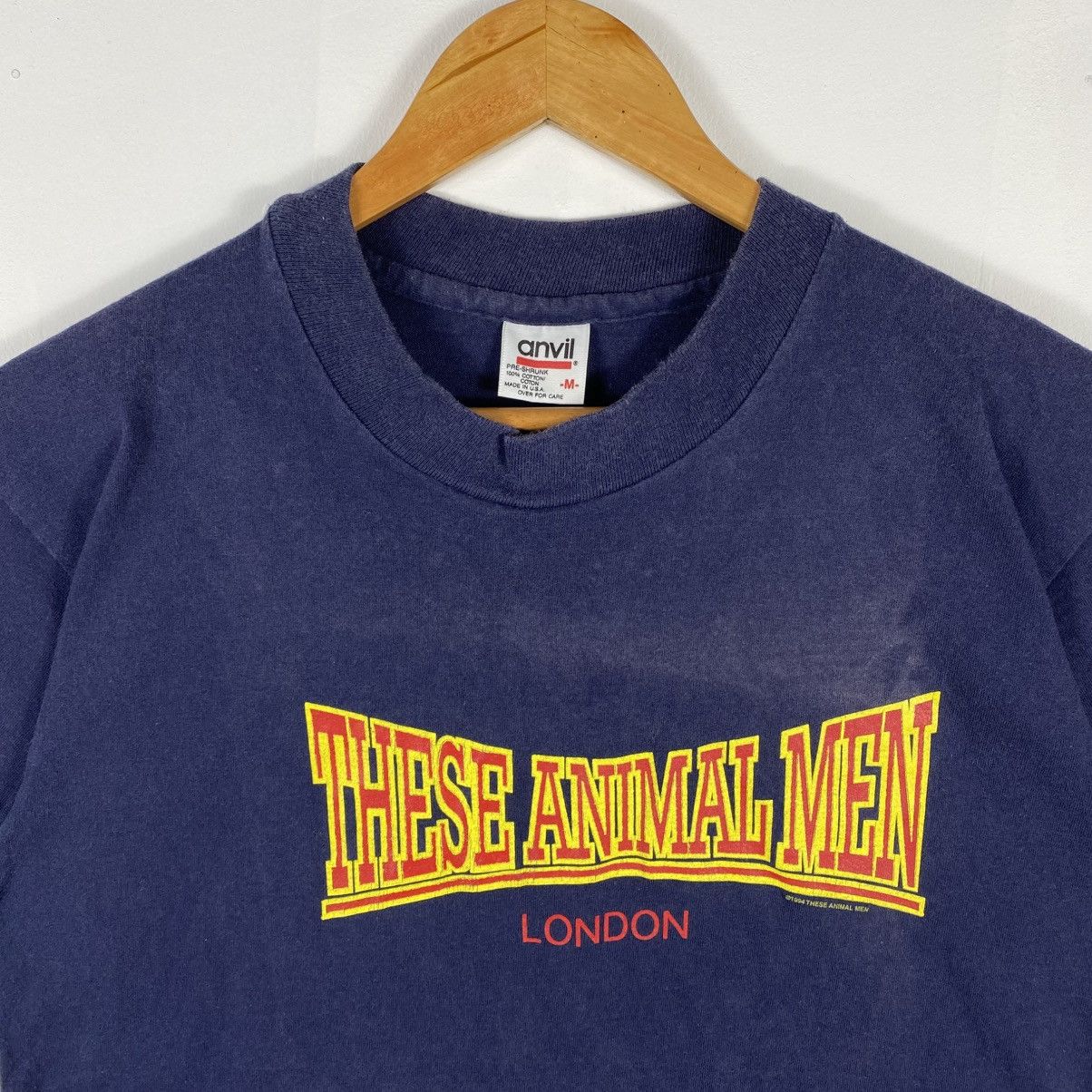 Band Tees Vintage 90's THESE ANIMAL MEN Britpop Band Faded Tee Size US M / EU 48-50 / 2 - 3 Thumbnail