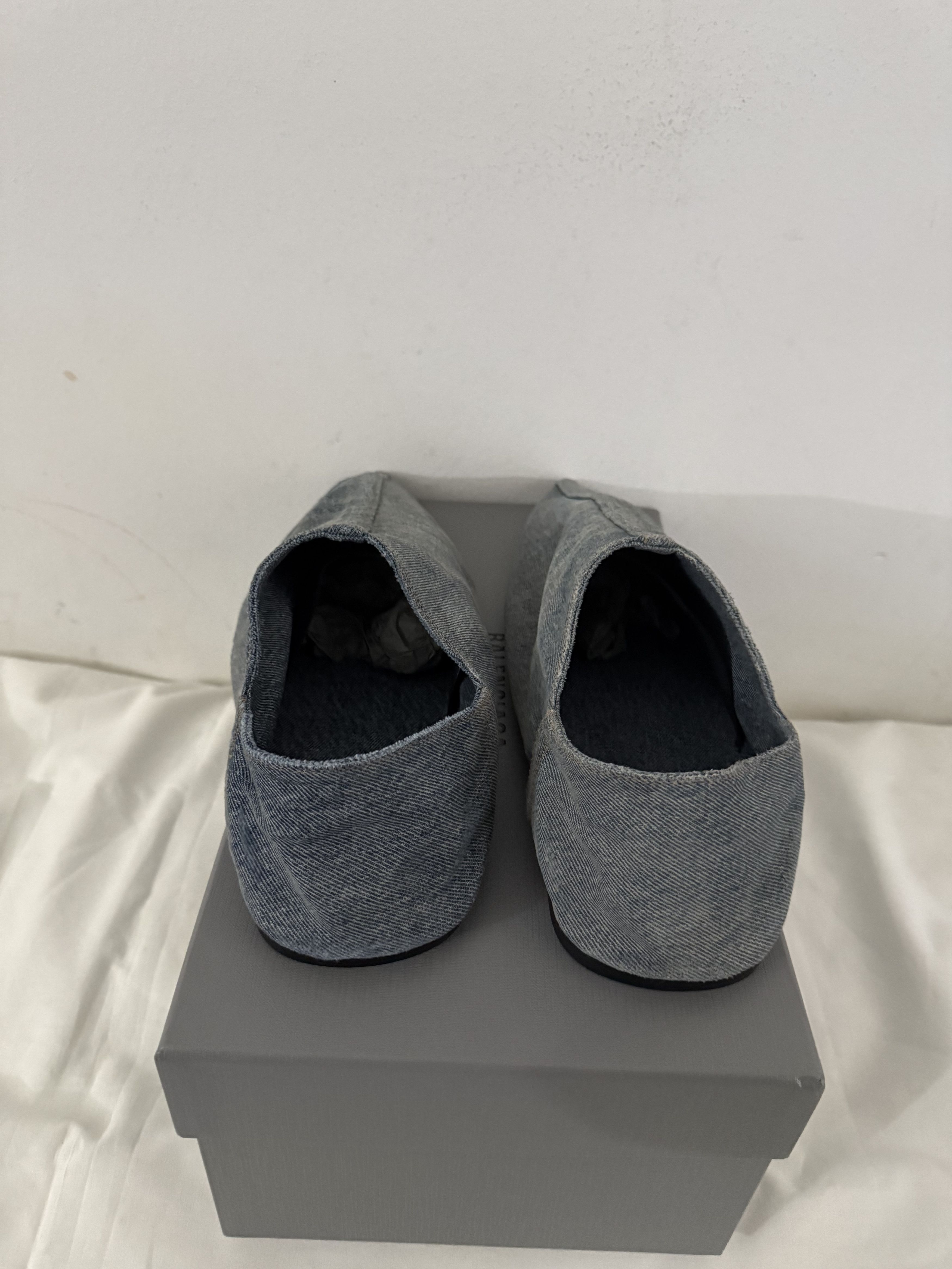 Balenciaga Calfskin Denim Babouche Mules Size US 10 / EU 43 - 9 Thumbnail