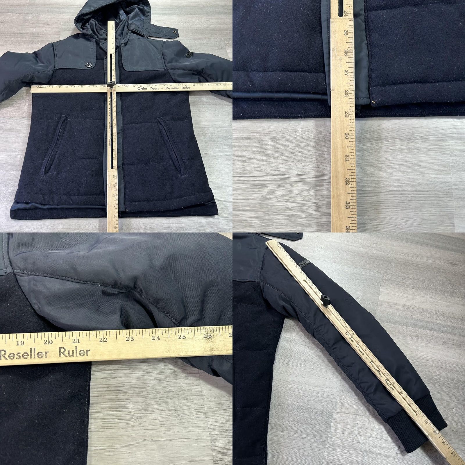 Emporio Armani Emporio Armani Jacket Mens M Black Wool Cashmere Hooded Puffer Parka Zip Shirt? Size US M / EU 48-50 / 2 - 8 Thumbnail