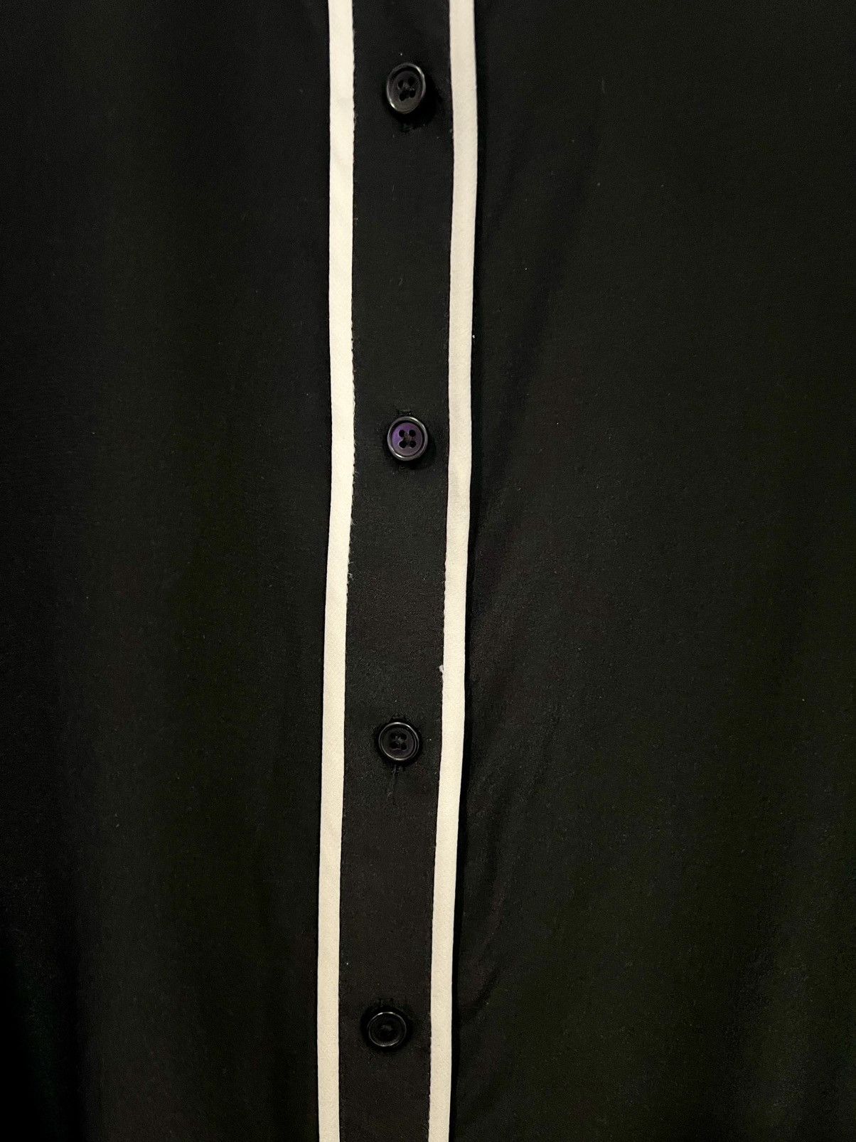 Diane von Furstenberg DVF 100% Silk Contrast Piping Blouse – Sz 2 Size S / US 4 / IT 40 - 5 Thumbnail